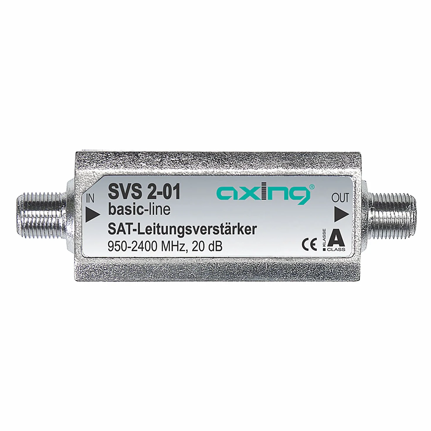 Axing SVS 2-01 - Amplificador de señal (20dB, 950-2400MHz), plateado
