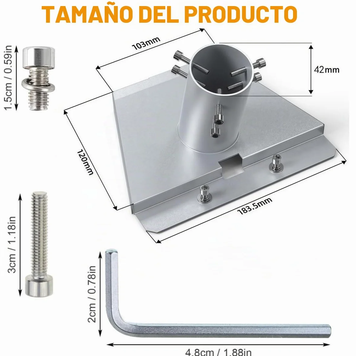 Soporte para Starlink Gen 3, Antena Internet Satelital para Starlink Kit, Kit de Montaje con Adaptador de Tubo para Starlink V3 y la Base de Montaje Fija