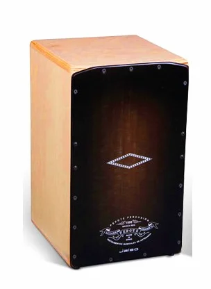 CAJON RUMBERO - Pepote (Jaleo) Colores (Tapa Marron) (28,5 x 29 x 47 Cm.)