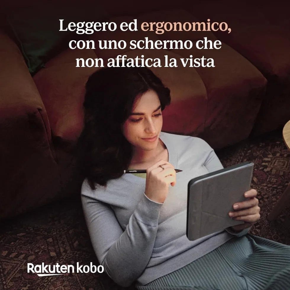 Kobo Libra Colour con Kobo Stylus 2 Lector Electrónico Pantalla Antirreflectante Tinta Kaleido 3.7 Modo Oscuro Audiolibros Impermeable Negro