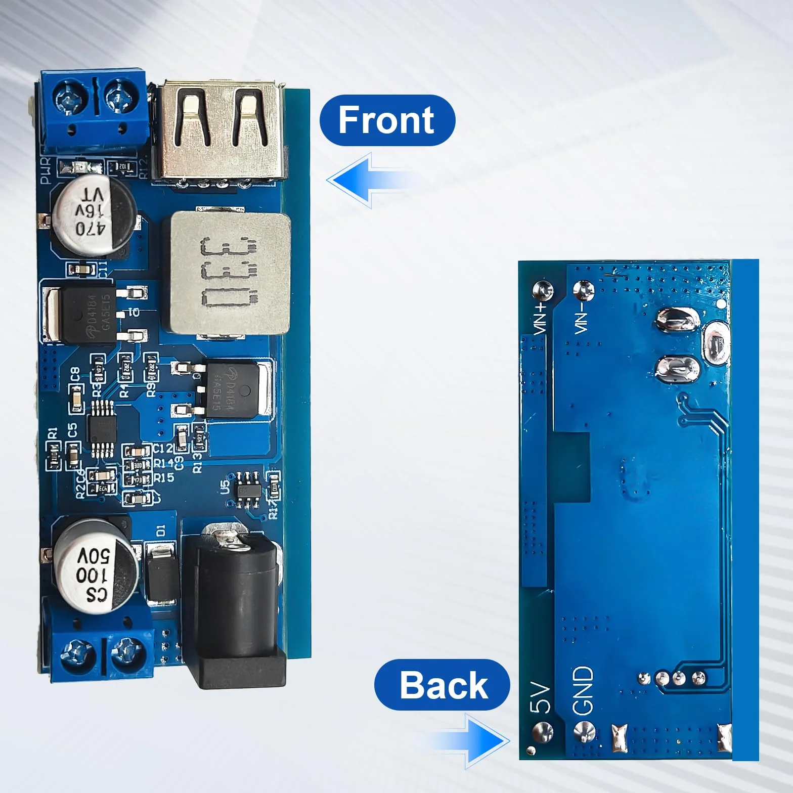 3 unidades DC-DC 24V/12V a 5V 5A Step Down Converter,Step Down Power Supply Buck Converter,Spannwandler 12v 5v,Abwärtswandlermodul mit Fast Charge Recognition Chip Kompatibel mit Arduino
