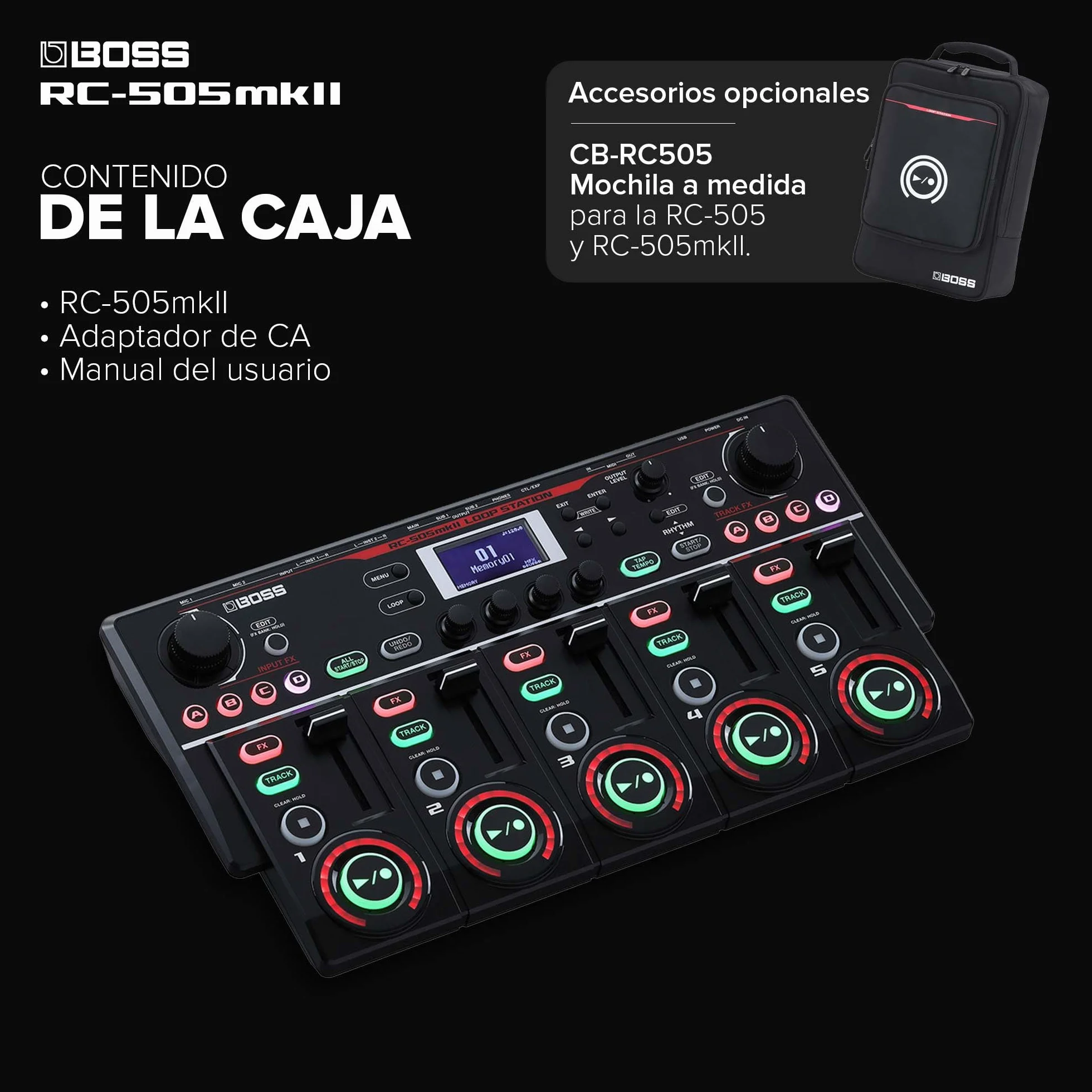 BOSS RC-505MKII Loop Station – De toonaangevende Looper (tafelmodel), vernieuwd en verbeterd. Toonaangevende geluidskwaliteit. Vijf simultane stereo phrase tracks