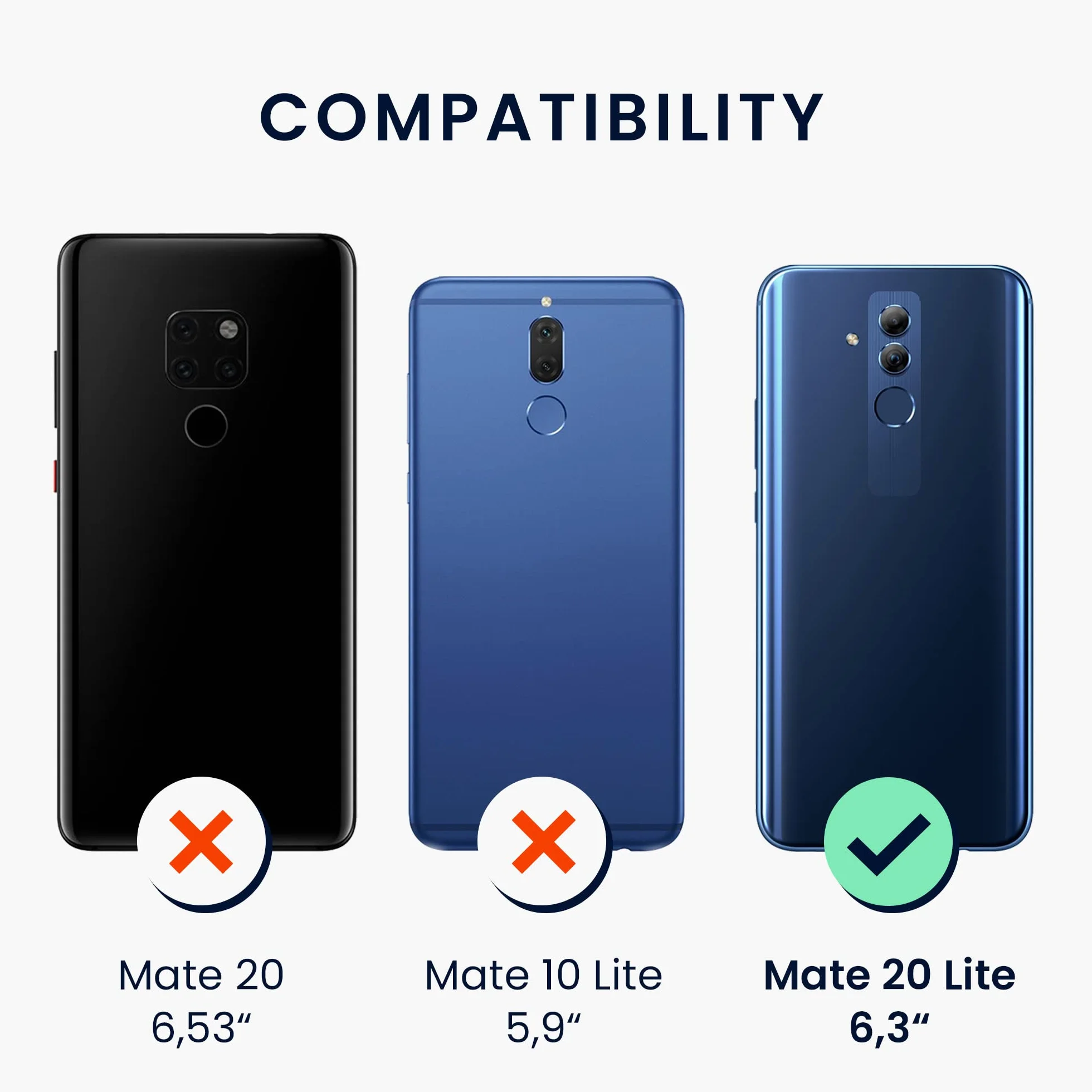 kwmobile Funda Huawei Mate 20 Lite Carcasa TPU Silicona Ultrafino Azul metálico