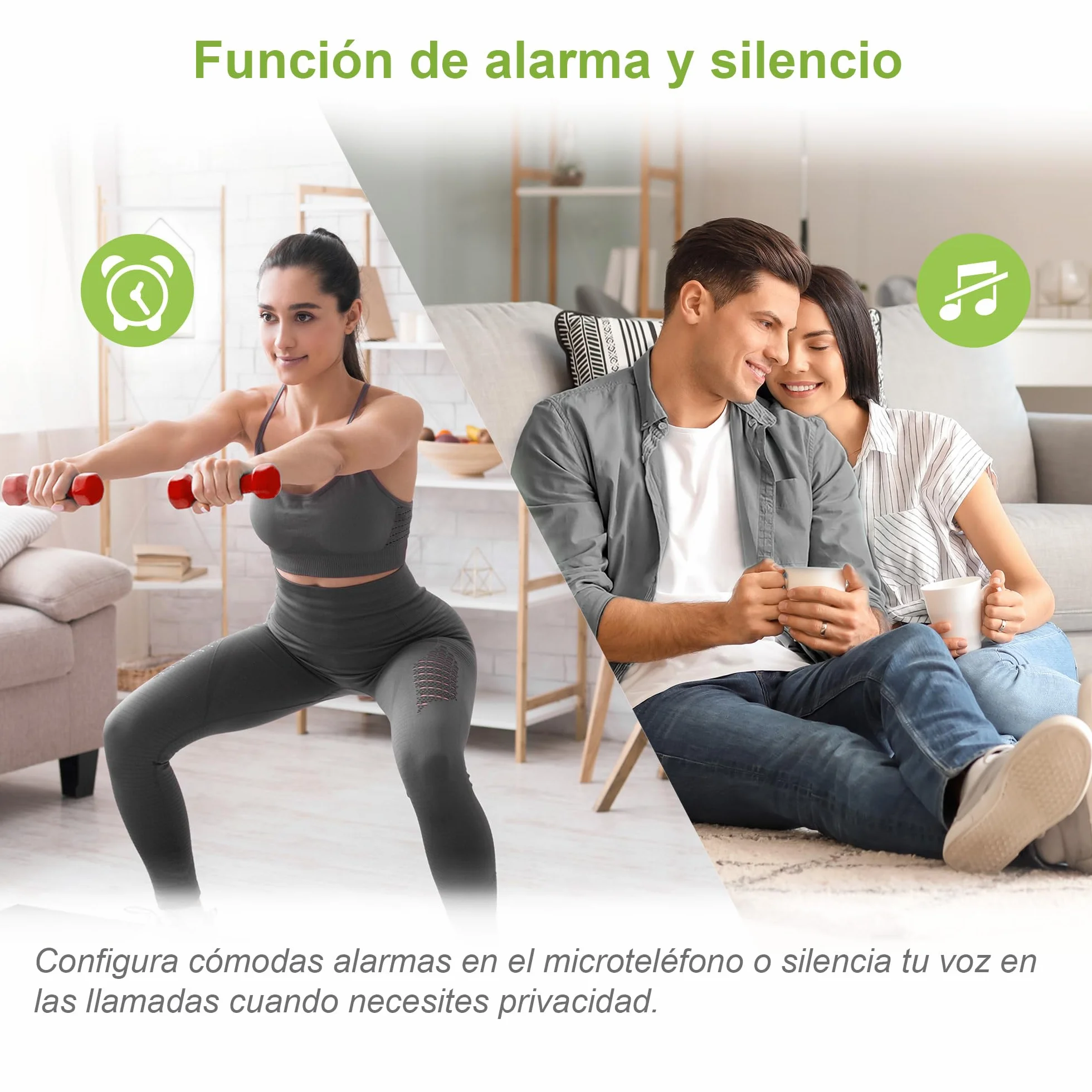 VTech CS1501 DECT Teléfono inalámbrico duo con cargador doble, manos libres, bloqueo de llamadas, identificador, pantalla retroiluminada, Blanco