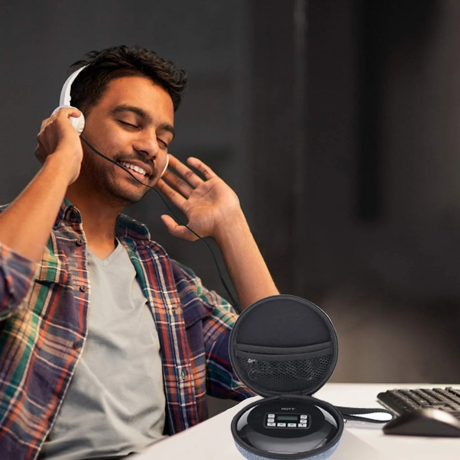 Funda para reproductor de CD portátil y duradera para reproductor de cd711/611T, estuche rígido de transporte de viaje, compatible con reproductor de CD 511/611/611T
