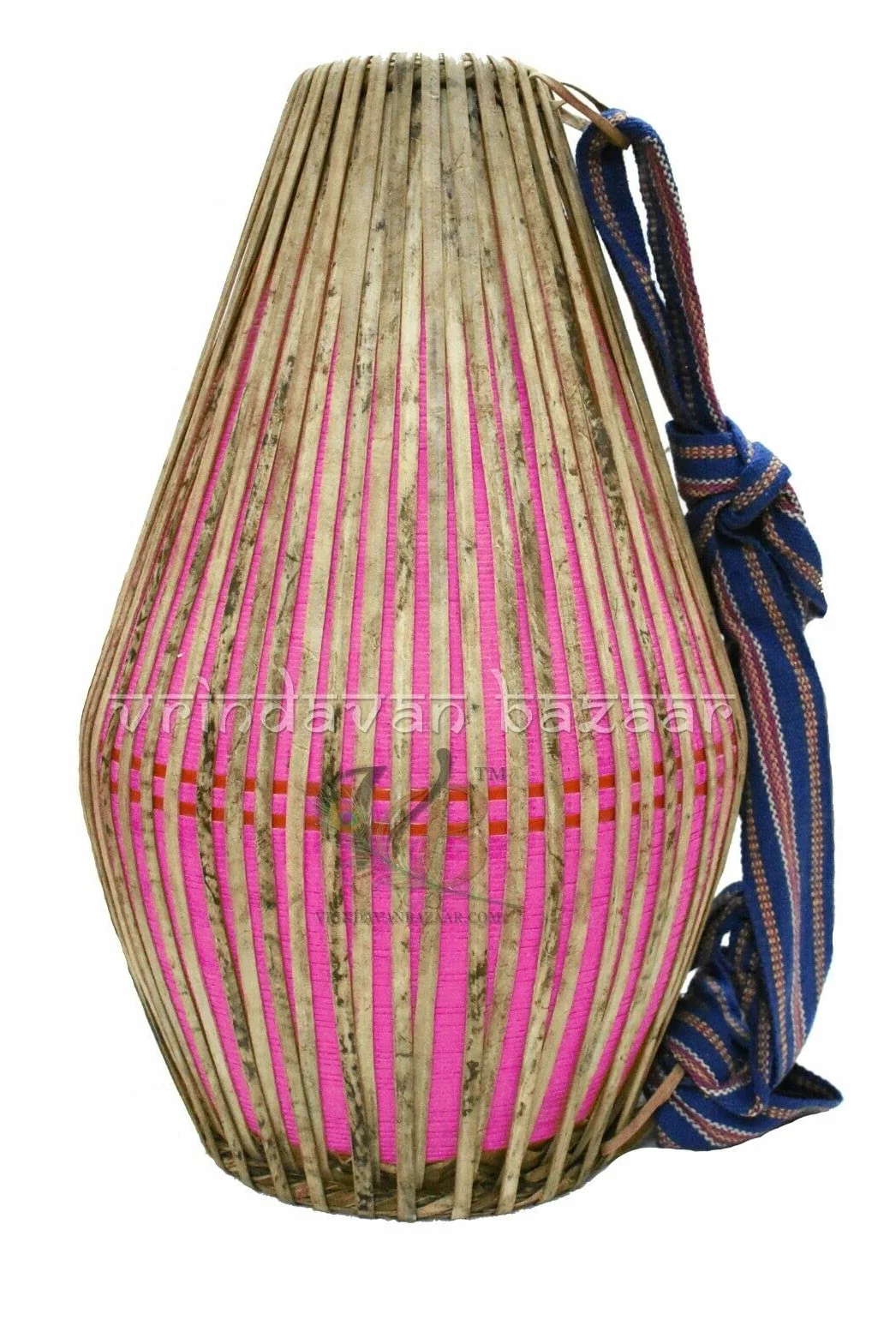 IM Mridangam Khol - Tambor de arcilla rosa con bolsa