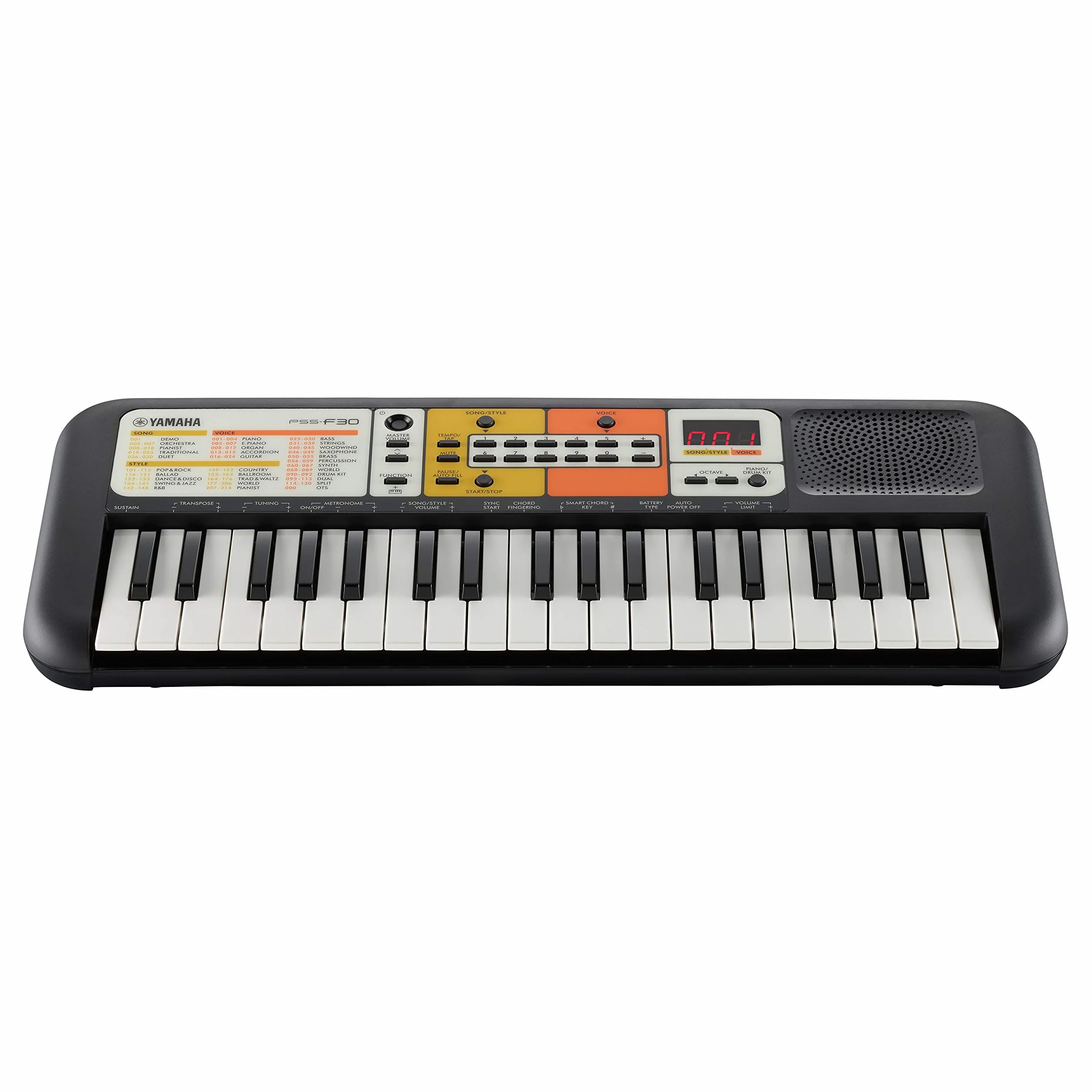 Yamaha PSS-F30 Teclado Portátil con 37 Mini Teclas, Negro