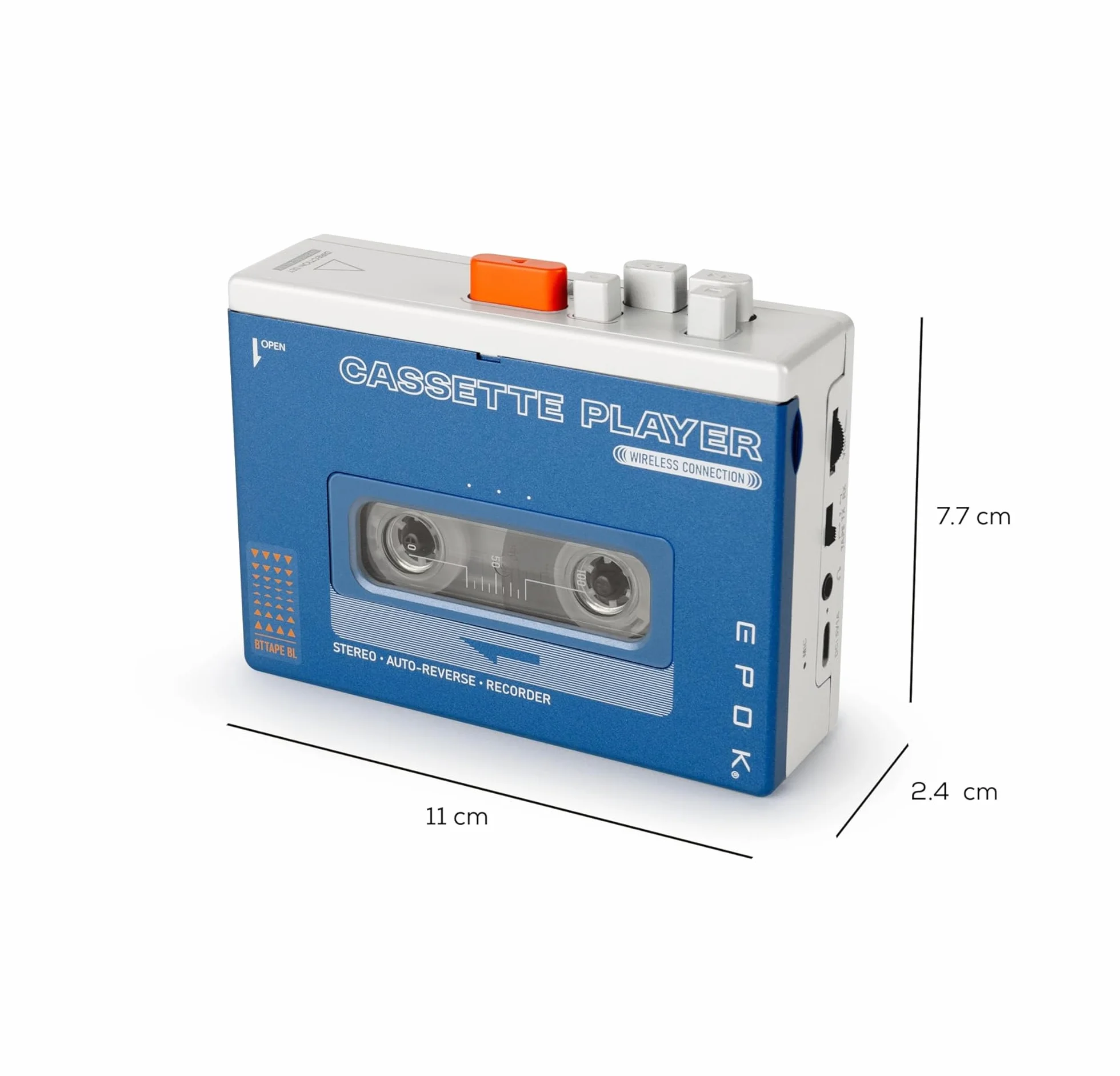 Reproductor de casete Bluetooth 5.4 con altavoz BT, autoreversa, recargable USB-C, 4 en 1 - BIGBEN