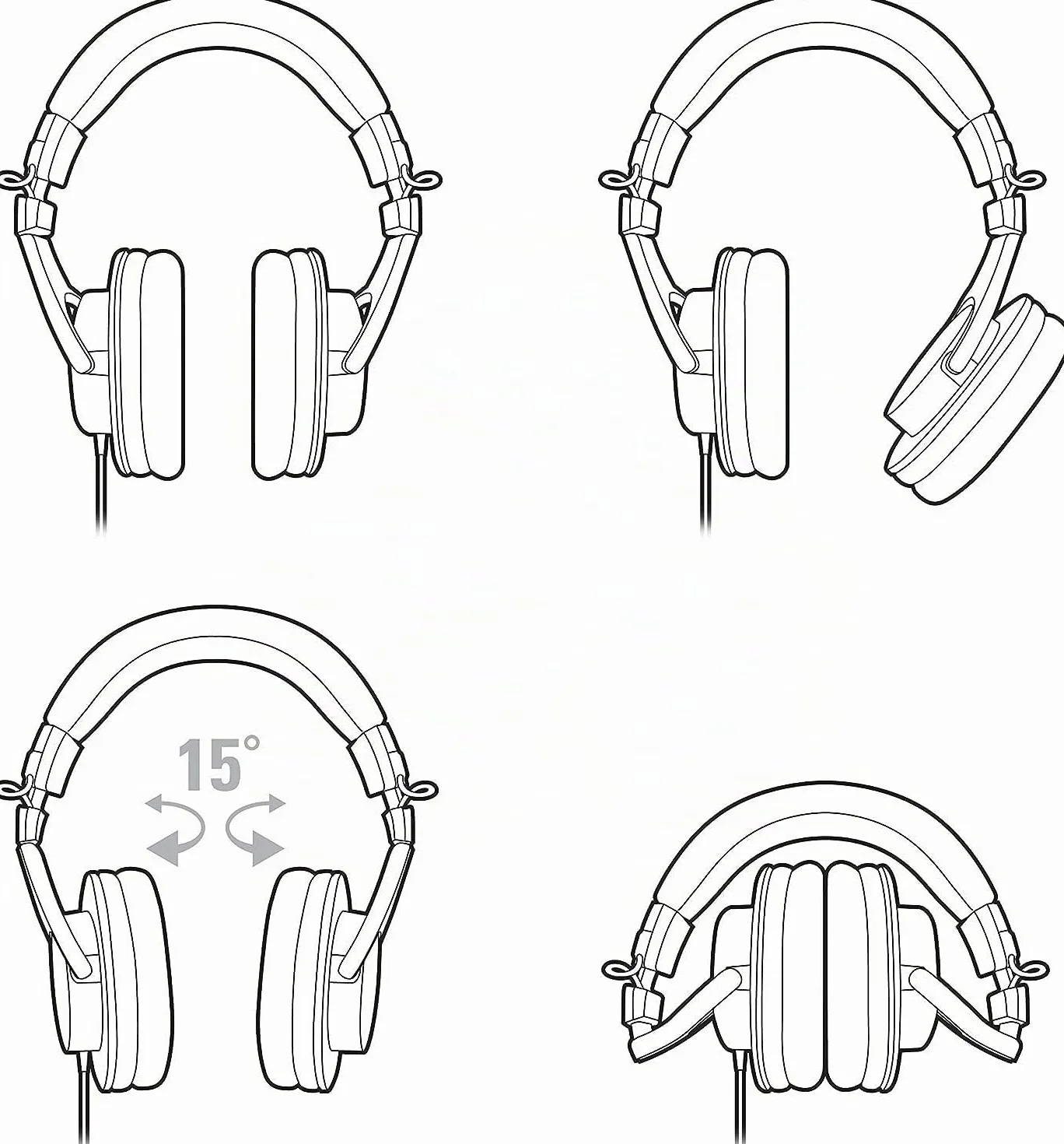Audio-Technica M30x Auriculares Profesionales de Monitoraje Negro.