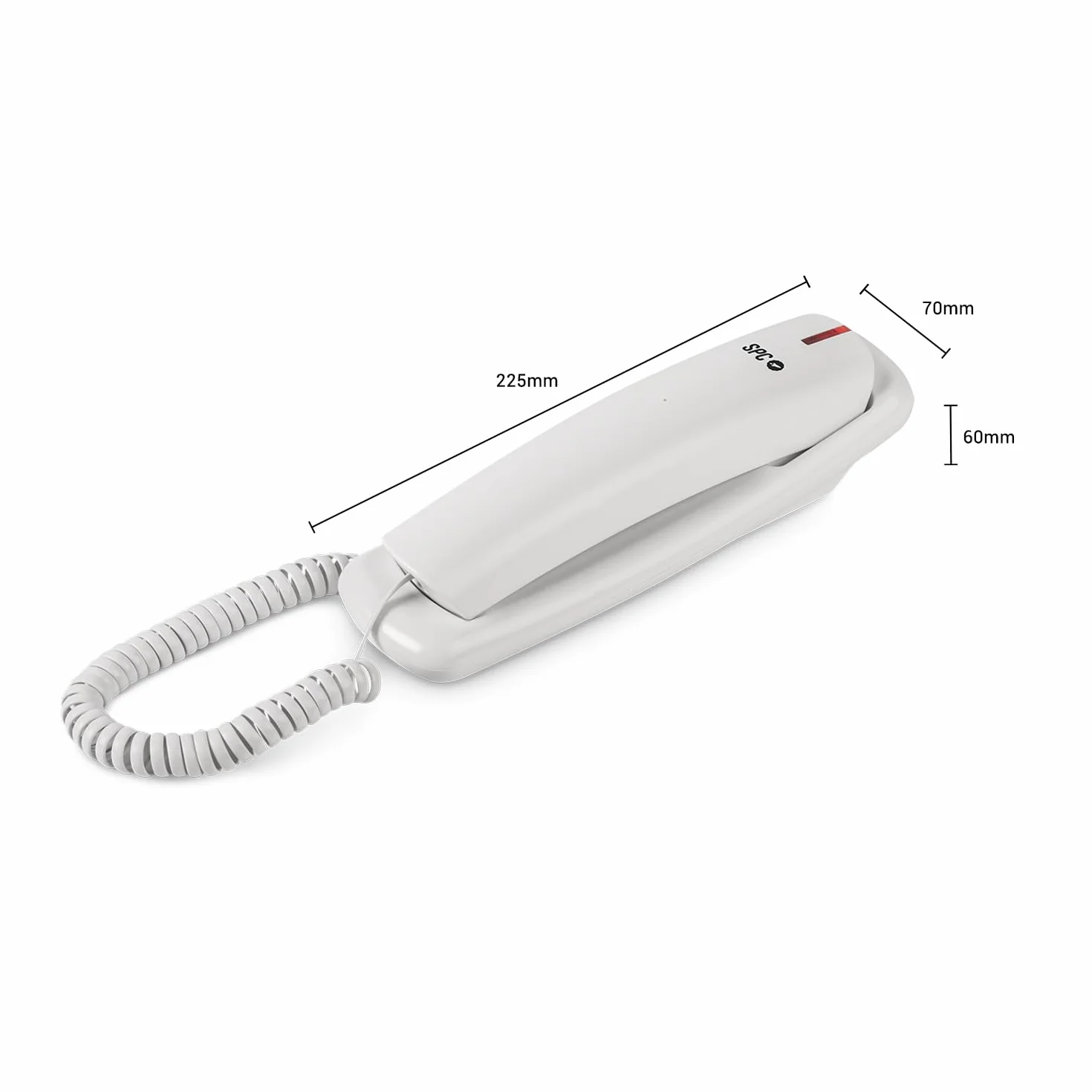 SPC Original Lite 2 Teléfono Fijo sobremesa Pared Compacto señal Luminosa 10 memorias indirectas Teclas Grandes rellamada Blanco