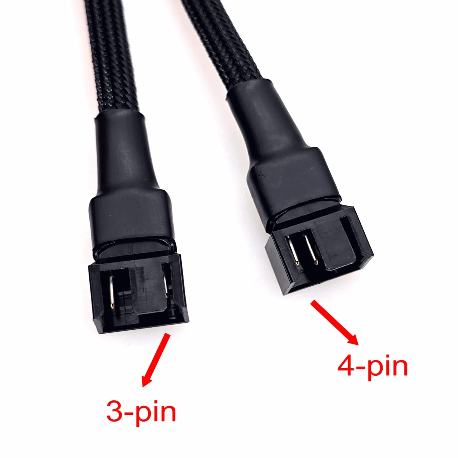 JZK 26 cm Cable divisor ventilador PWM 2 vías y 4 pines, cable Y para ventilador PWM de 4 pines, cable extensión divisor de 1 a 2 ventiladores para ventilador carcasa computadora y placa base