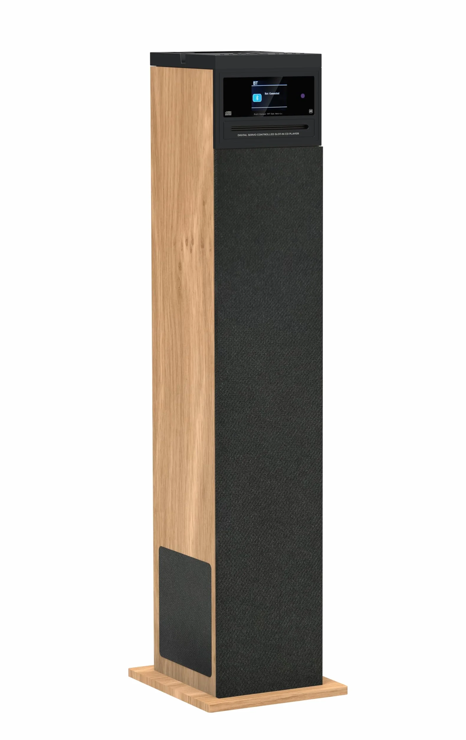 AIWA TSBT-360 Torre de Sonido Bluetooth Radio FM Reproductor de CD USB Madera