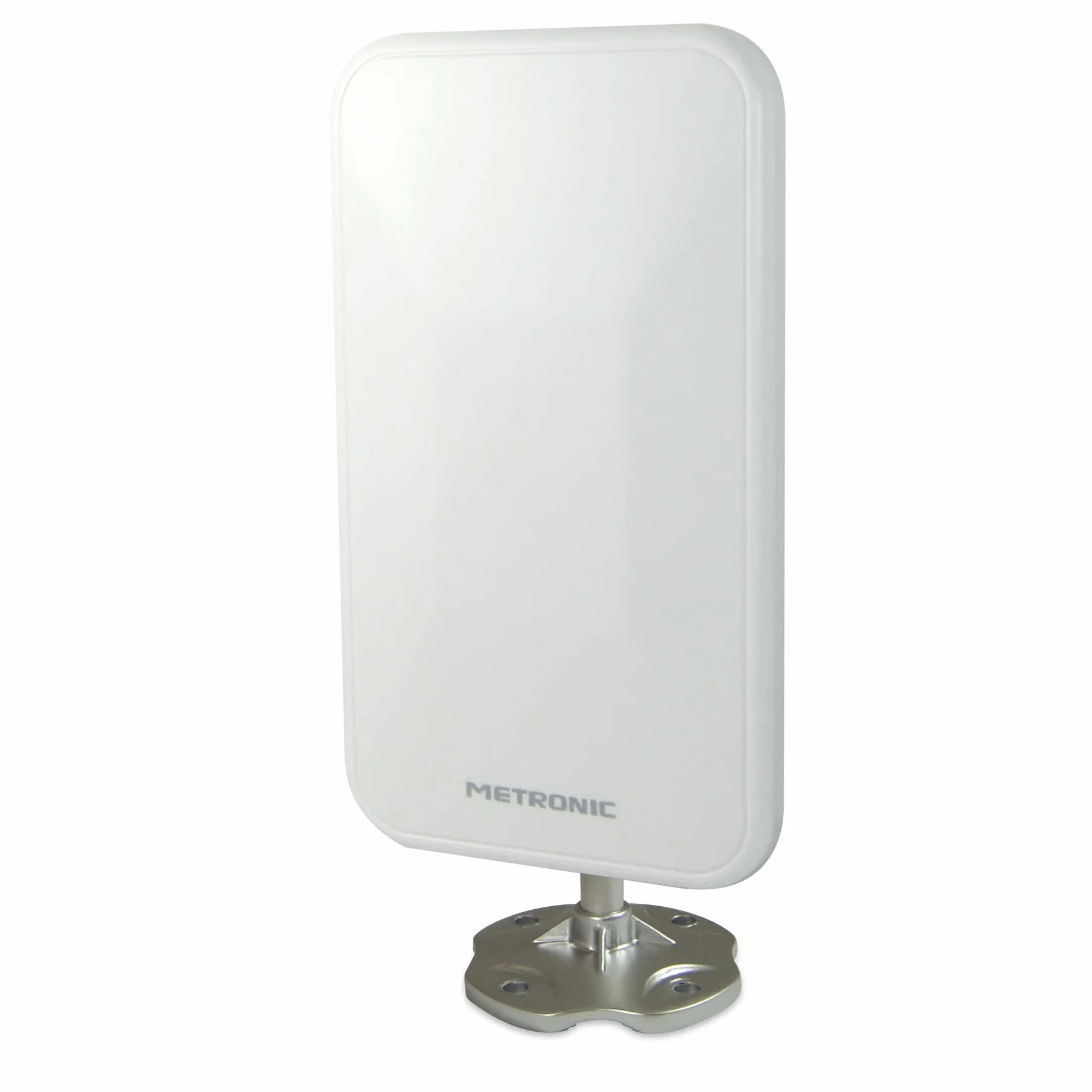Antena TV TDT Interior Exterior HDTV UHD 4K DVB-T DVB-T2 UHF filtro 5G DAB+ ganancia 94 extraplana fijación mástil pared