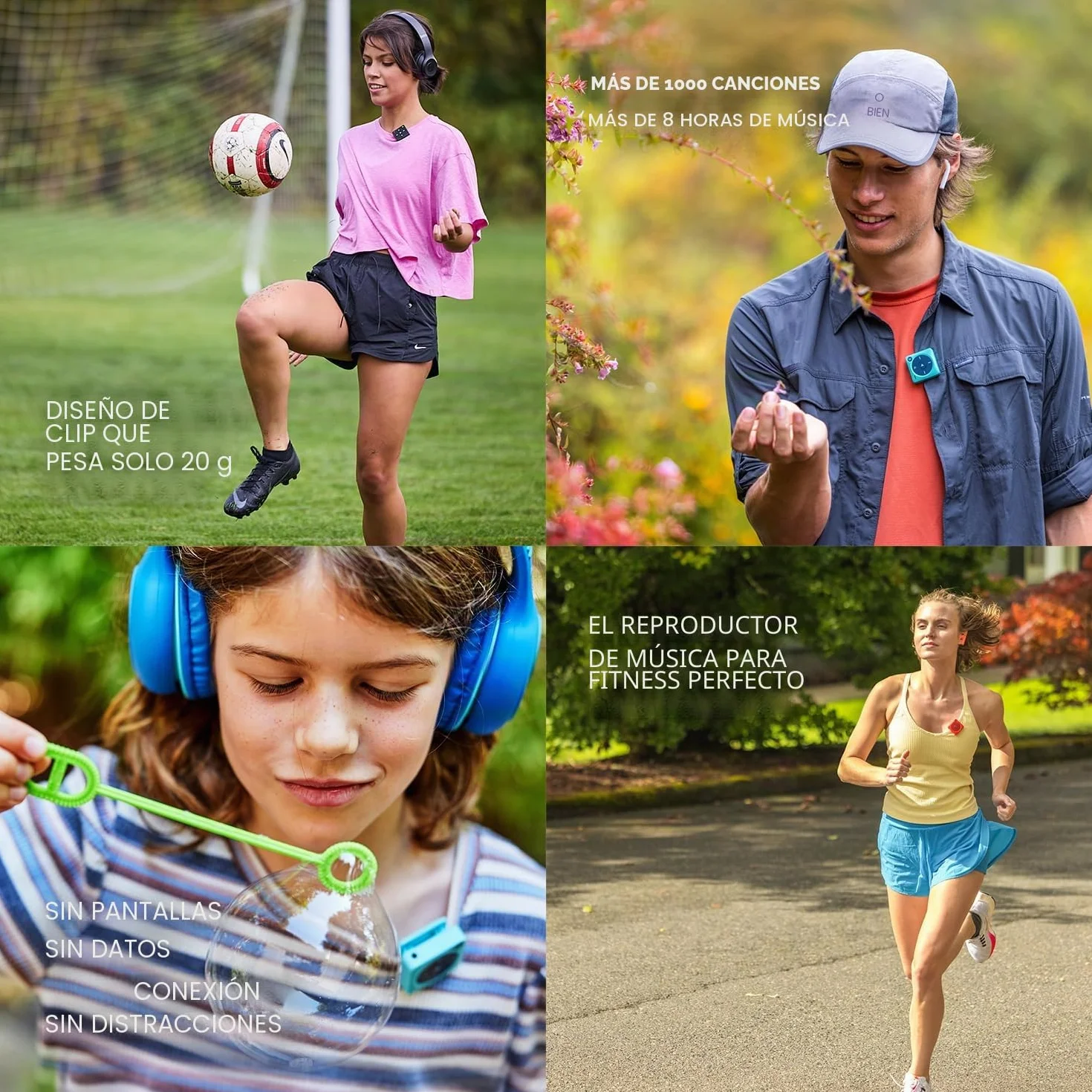 Mighty 3 Reproductor de Música Amazon sin Pantalla sin Conexión Auriculares Bluetooth Rojo