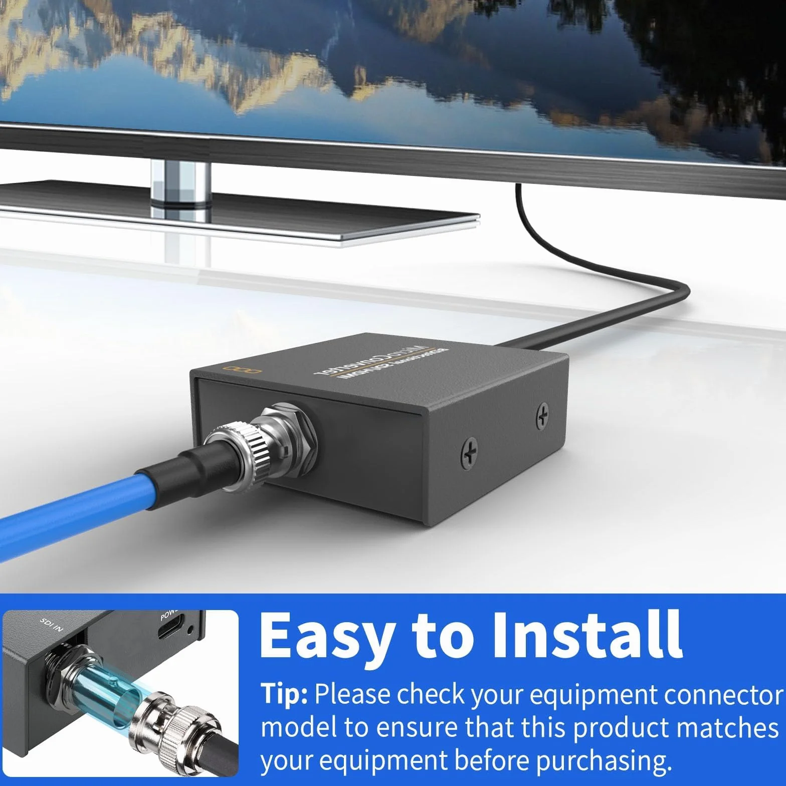 Superbat Cable SDI BNC 3G/6G/12G 1m, Cable 75 Ohm RG6 de Video SDI Macho a Macho Doble Blindaje para Cámara Transmisión Monitor CCTV Convertidor SDI Compatible con 4K/8K/12G-SDI (Dual Link)