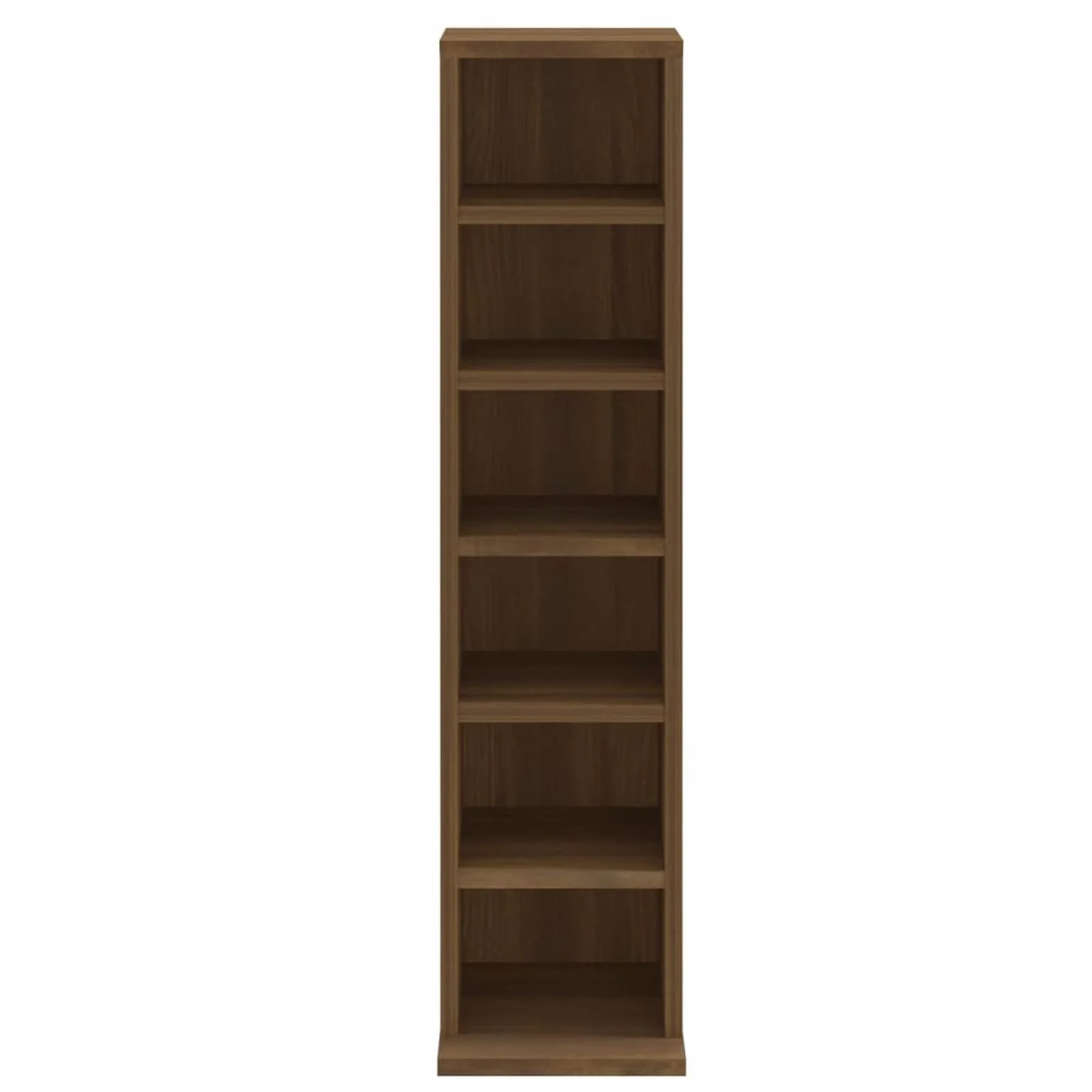 BaraSh Estantería de CD Madera contrachapada Roble marrón Mueble para Discos Mueble CD 21x20x88 cm