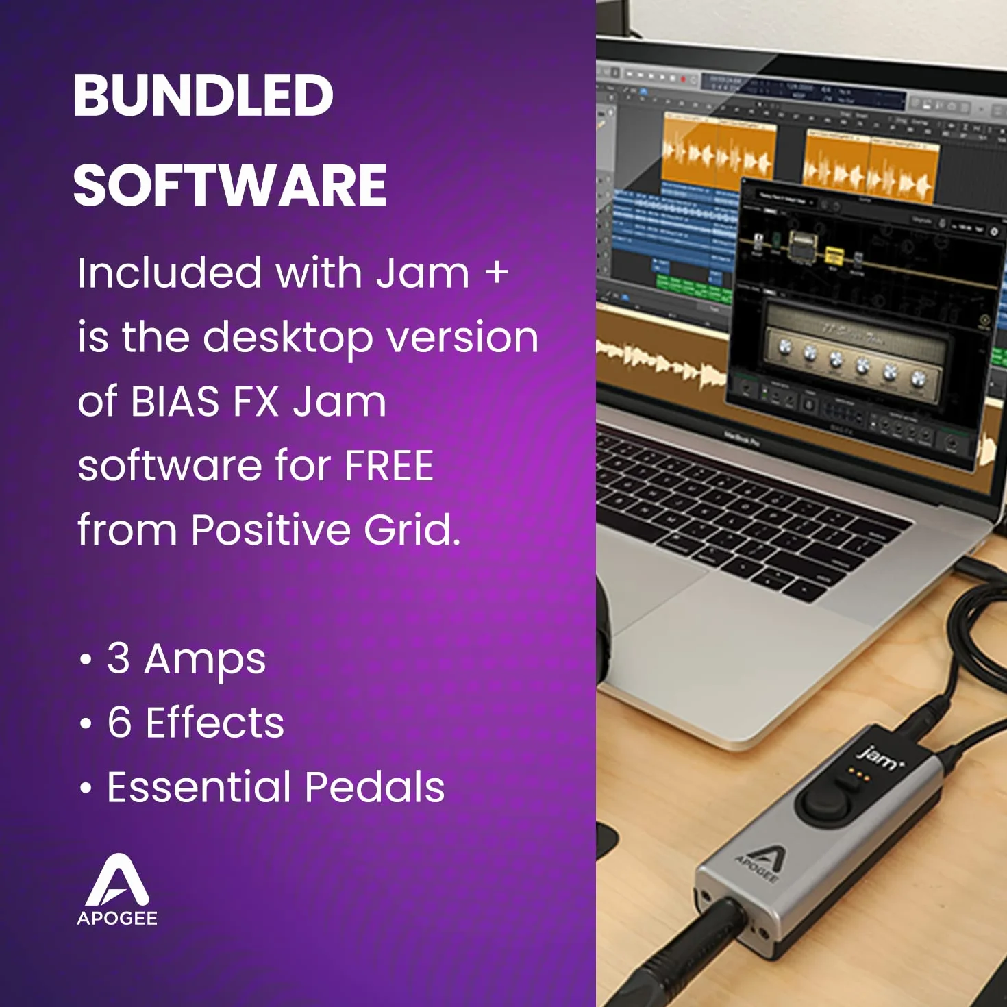 Apogee - JAM PLUS - Interface para guitarra USB - 24bits/96 kHz
