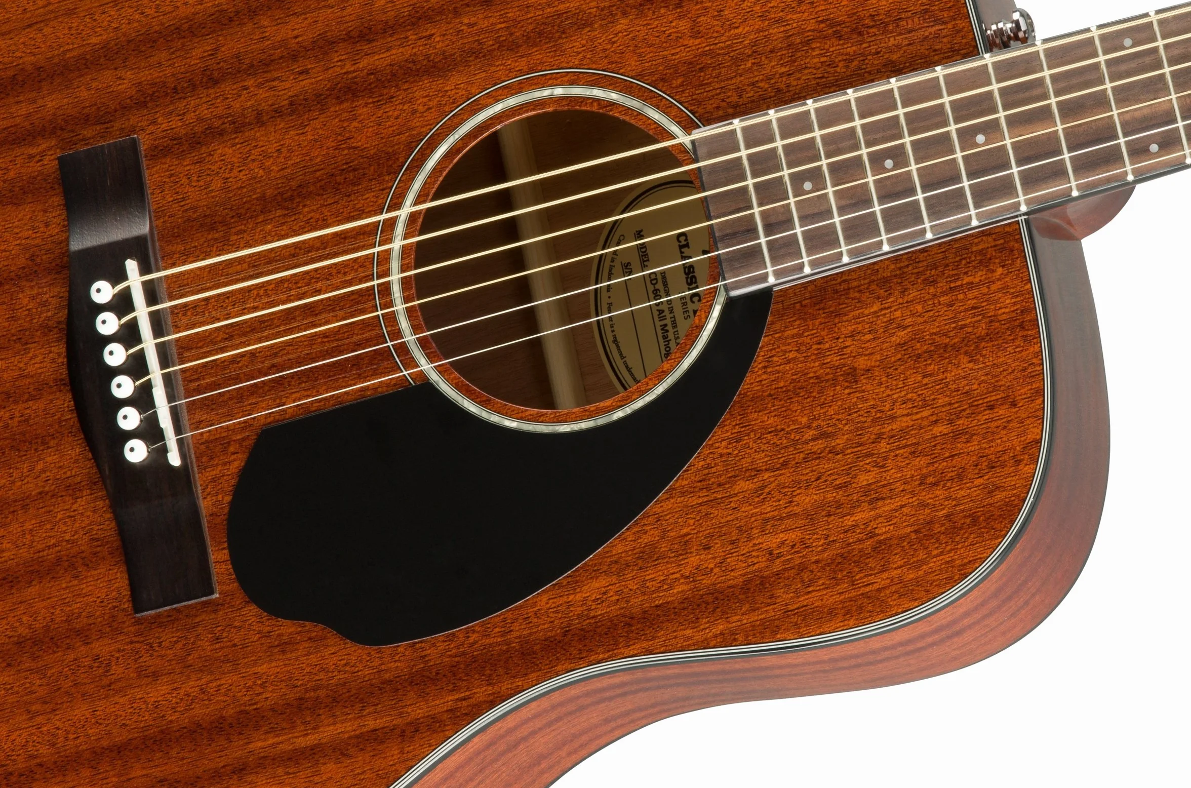 Fender CD-60S Dreadnought, Walnut Fingerboard, All-Mahogany, Natural, Full Size, 970110022, Comes with Free Virtual Lessons