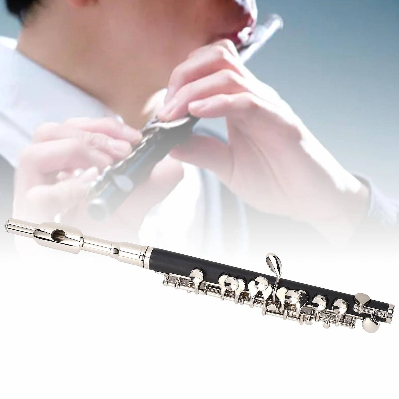 Flauta C Piccolo, Flauta C Key Piccolo Instrumento Eastar Piccolo con Kit de Limpieza Estuche de Transporte Varilla de Afinación para Estudiantes Principiantes, Examen de Grado,