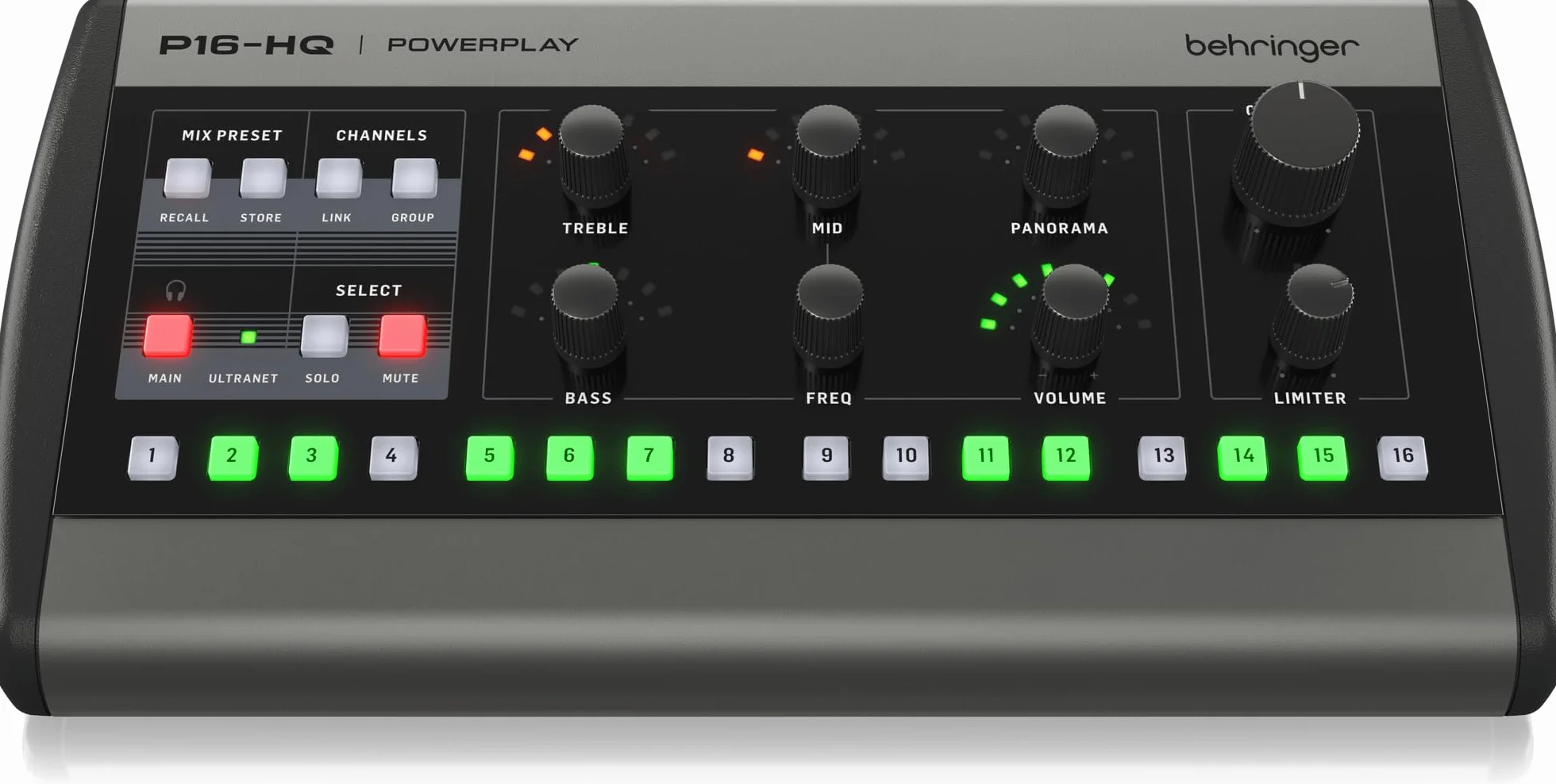 Behringer P16-HQ Mezclador de Monitorización Personal Conversión D/A Control Preciso del Tono