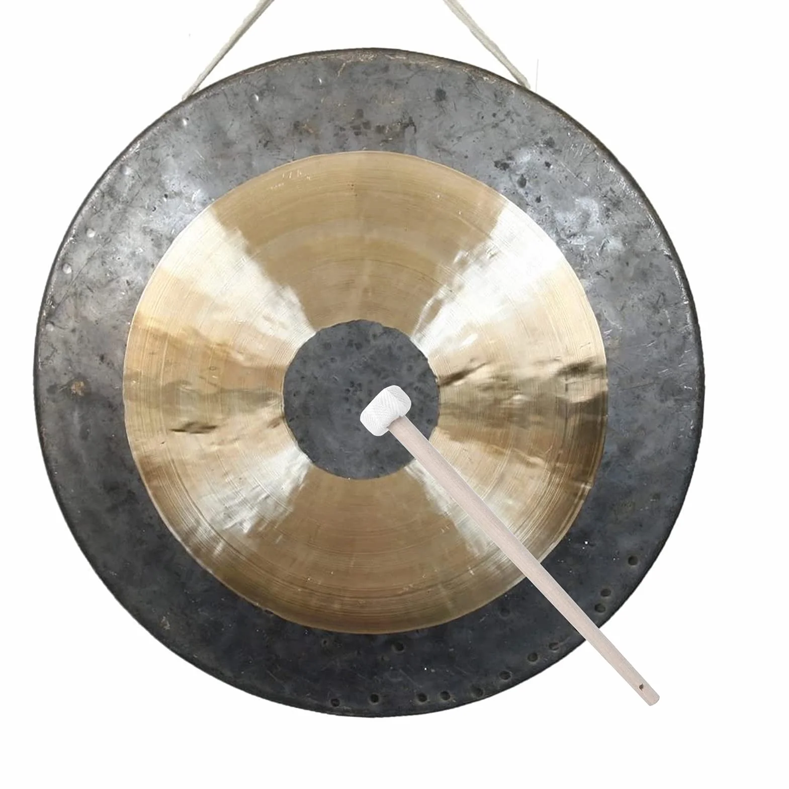 Original Tan Tan Gong-Whood Chau Gong -Gong Grande-Gong de Mano-Latón Percusión de Cobre Orquesta sinfónica de curación de Yoga Que Incluye bobinas de Madera/algodón,30cm