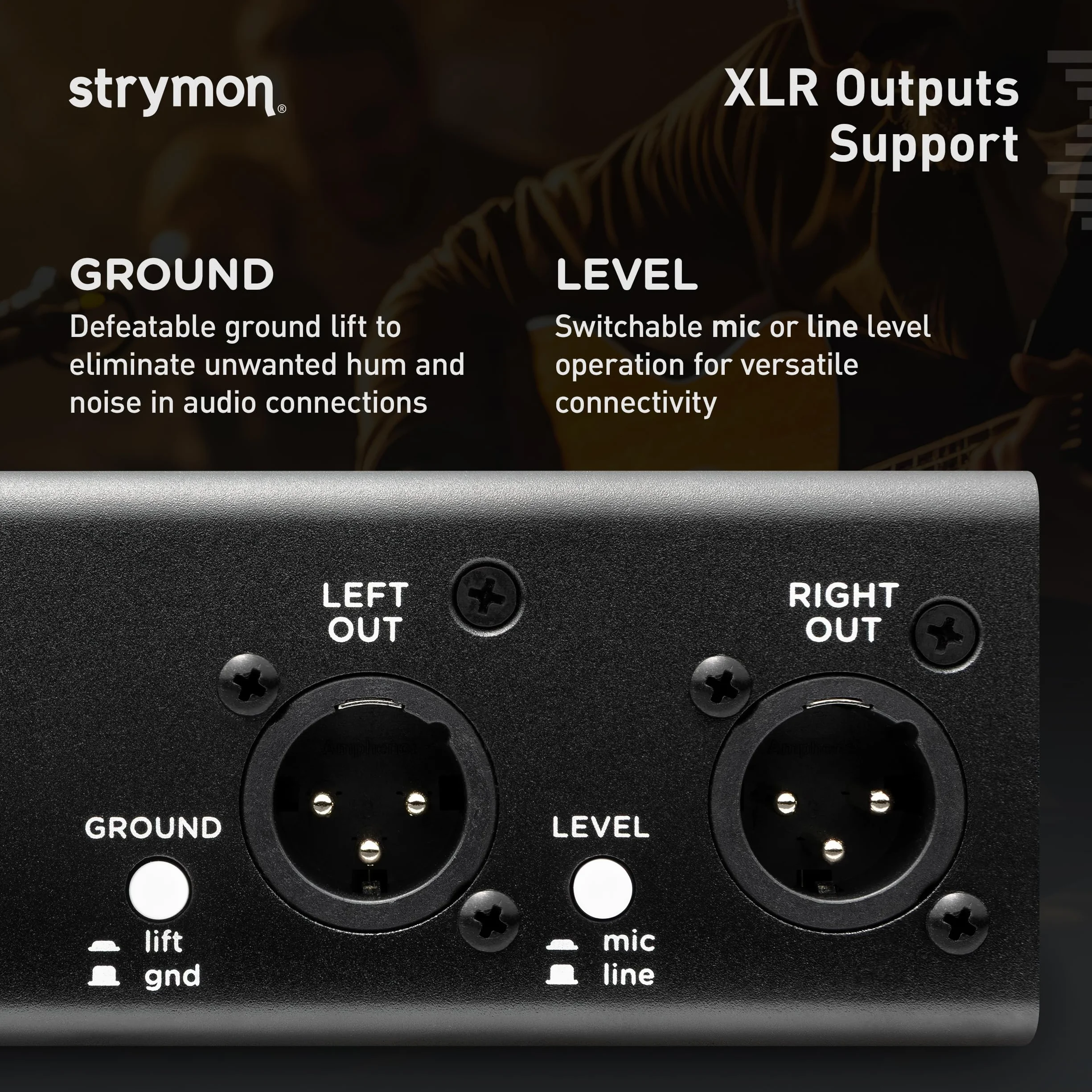Strymon PCH - Caja DI de interfaz directa activa estéreo con amplificador de auriculares de estudio para guitarra, pedaleras, sintetizador, teclado