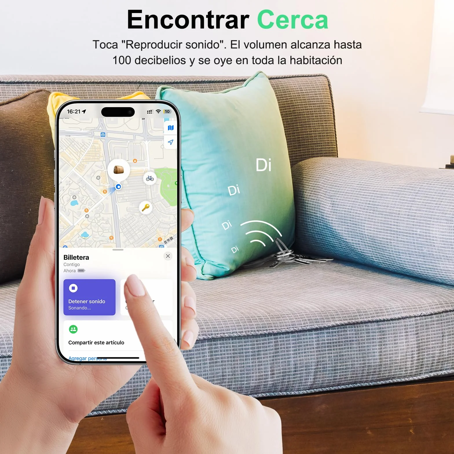 Localizador Smart Air Tracker Tag Funciona con Apple Buscar (Solo iOS), Batería de Repuesto Incluida, Rastreador para Llaves, Coche, Bicicleta, Cartera, Perros, Gatos (Negro, Paquete de 4)