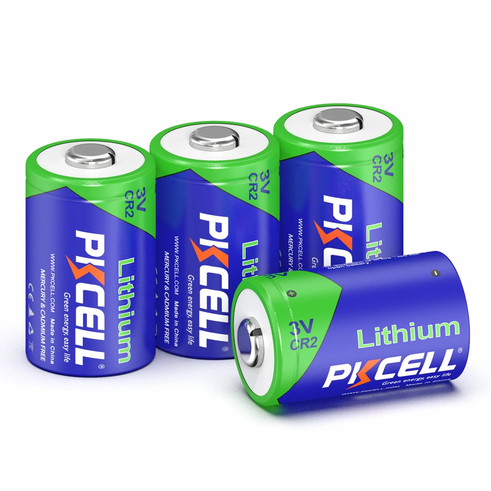 PKCELL Pilas de Litio CR2 3V 850mAh Paquete de 4 para Cámaras
