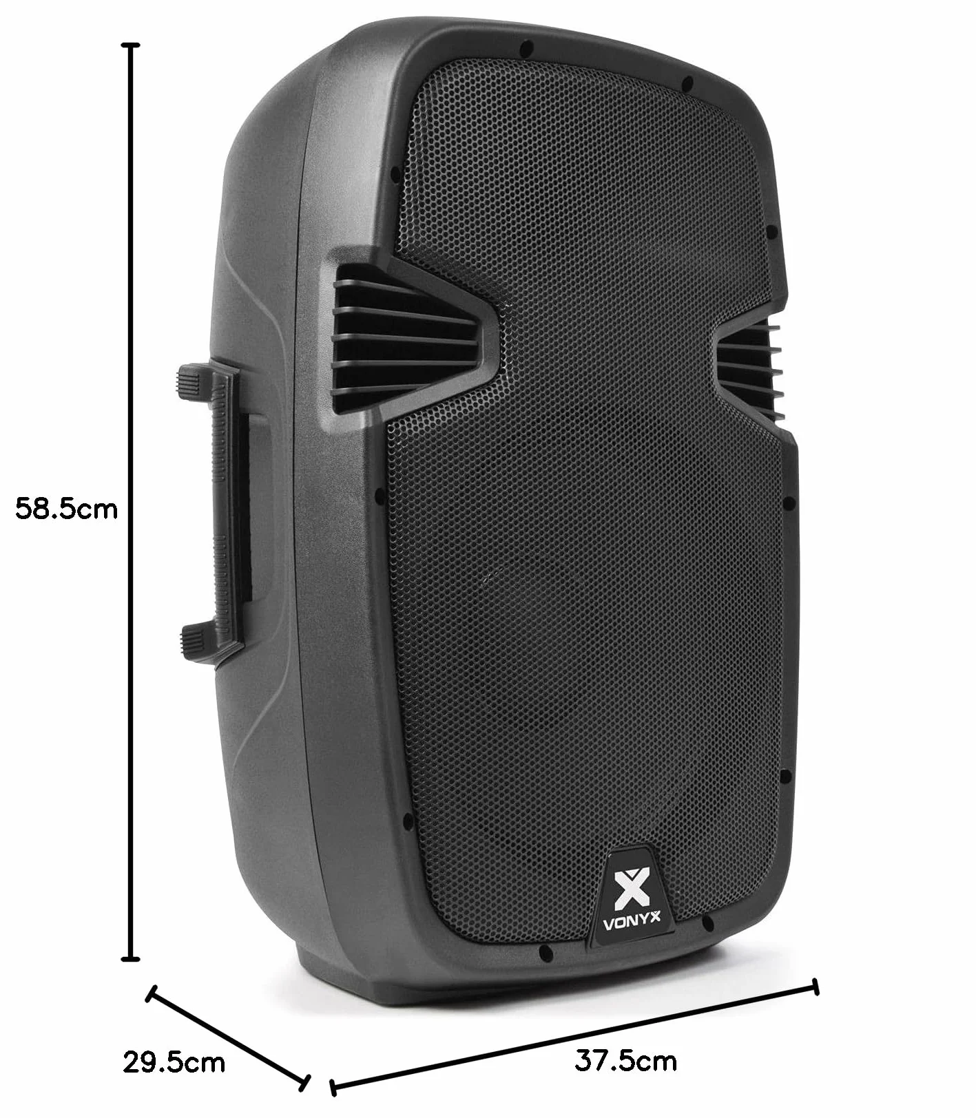 Vonyx SPJ-1200A Altavoz Activo de 600 W con woofer de 12 Pulgadas - Adecuado para música, Canto y discursos