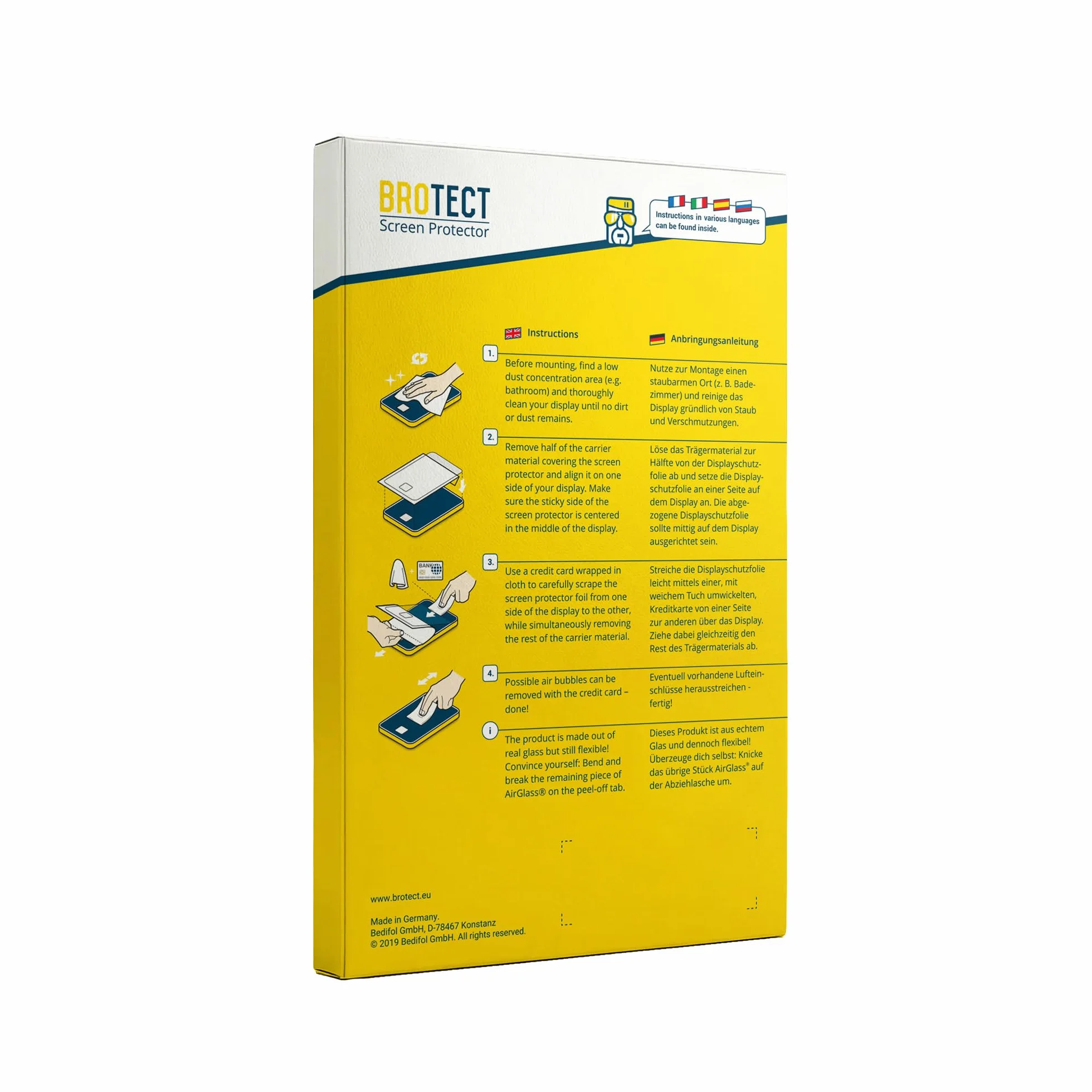 BROTECT Protector Pantalla Cristal Vidrio para Zebra TC21/TC26 Dureza 9H Anti-Arañazos