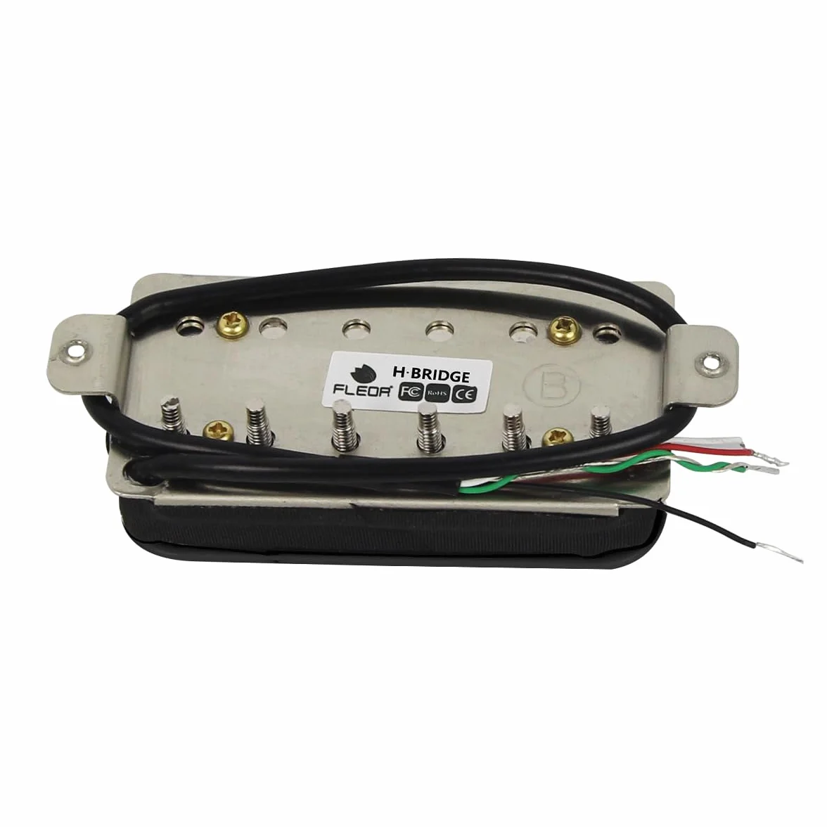 FLEOR Alnico 5 HSS Single-Coil+Humbucker Pickup Neck+Middle+Bridge Pickup Set (14-15K), color negro