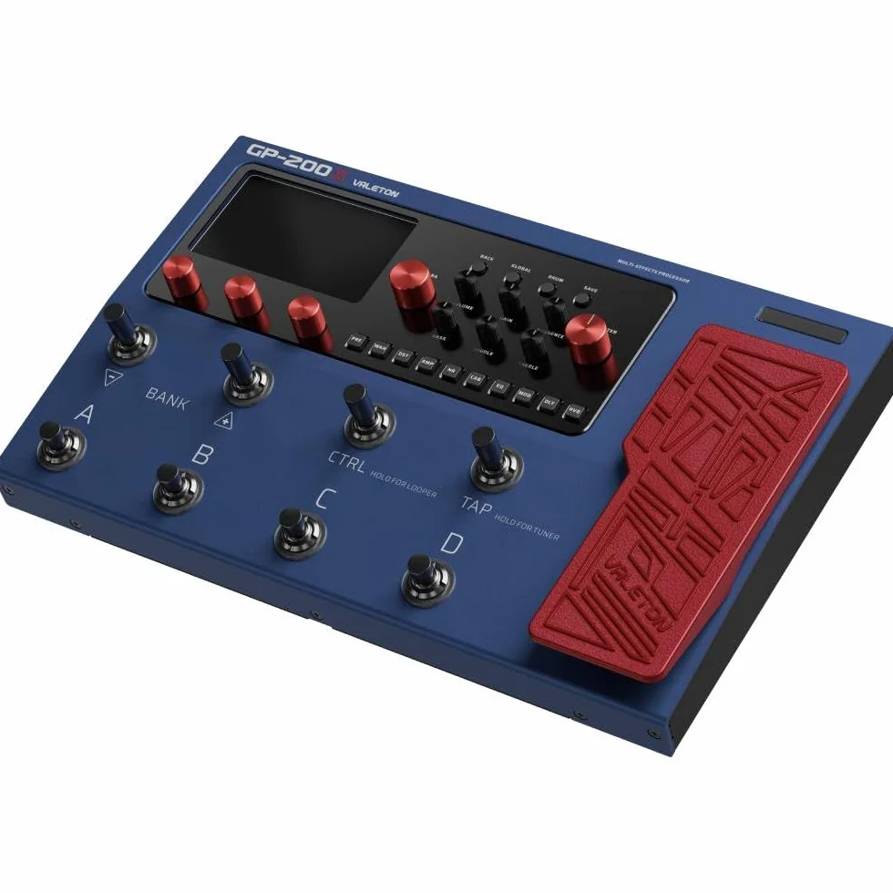 Valeton GP-200X Multi-Effects Pedal + GPB-1 Gig Bag Bundle - Expression FX Loop MIDI I/O Amp Modeling IR Cabinets Artist Presets for Guitar/Bass