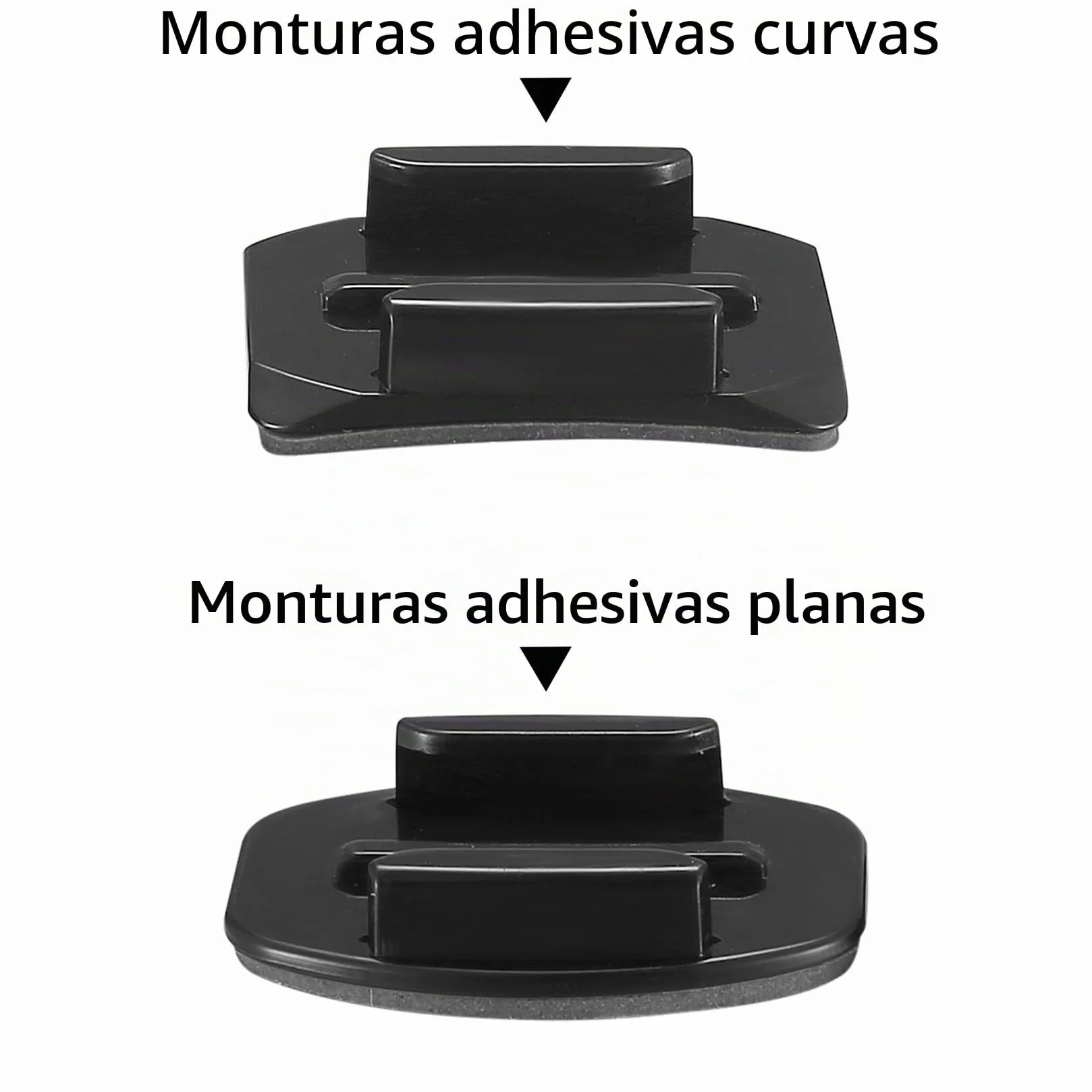 20 Set Compatible con Gopro Pegatinas para Casco, Almohadillas Adhesivo de Montaje, Adhesivos Pegatinas Almohadillas Plana Curvada compatibles con GoPro Hero Session/4/3/3+/2 Cámara de Acción