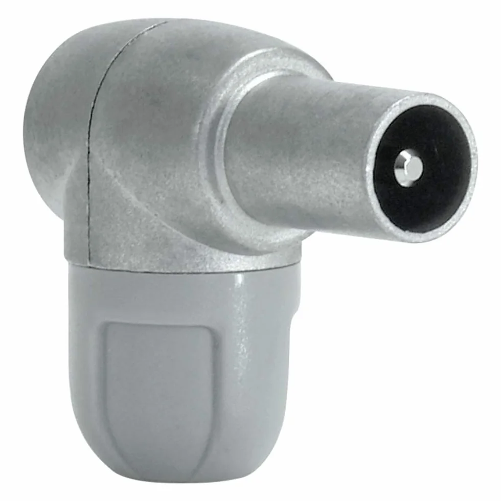 TELEVÉS Conectores CEI acodado blindado coaxial 6,9mm Pack 3 Macho + 3 Hembra Modelo 4130 4131