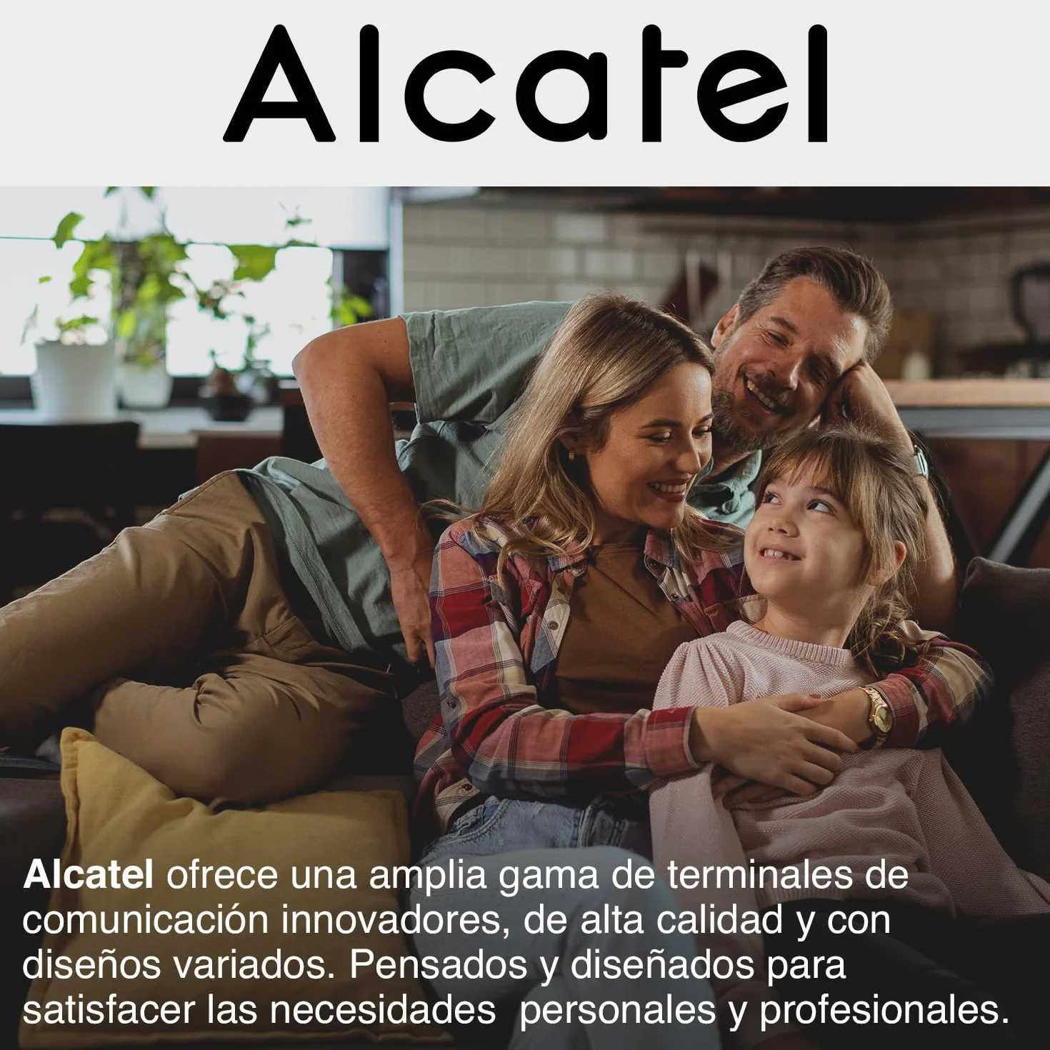 ALCATEL S280 Teléfono inalámbrico DECT Pantalla Grande retroiluminada Manos Libres Bloqueo de Llamadas Agenda 50 contactos Negro Naranja