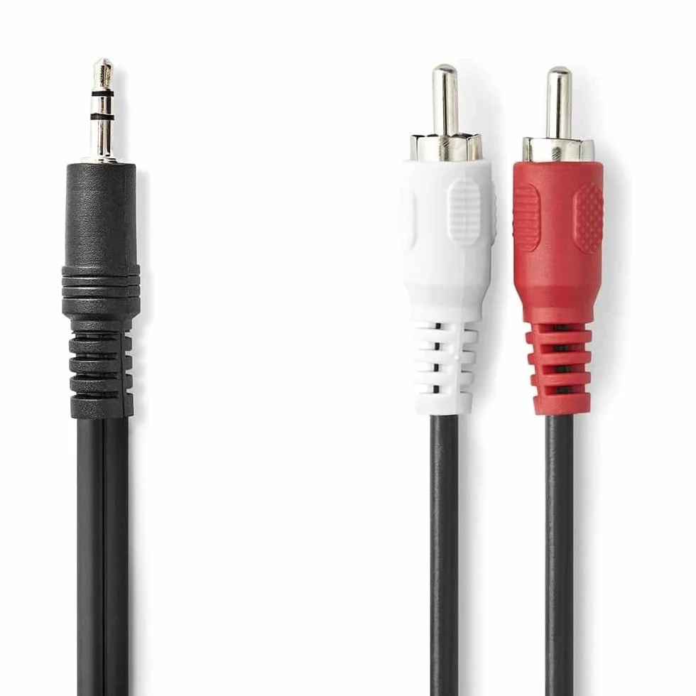 CABLEPELADO Cable Audio Estéreo Jack a 2 Macho 3.5mm Minijack 3 Metros