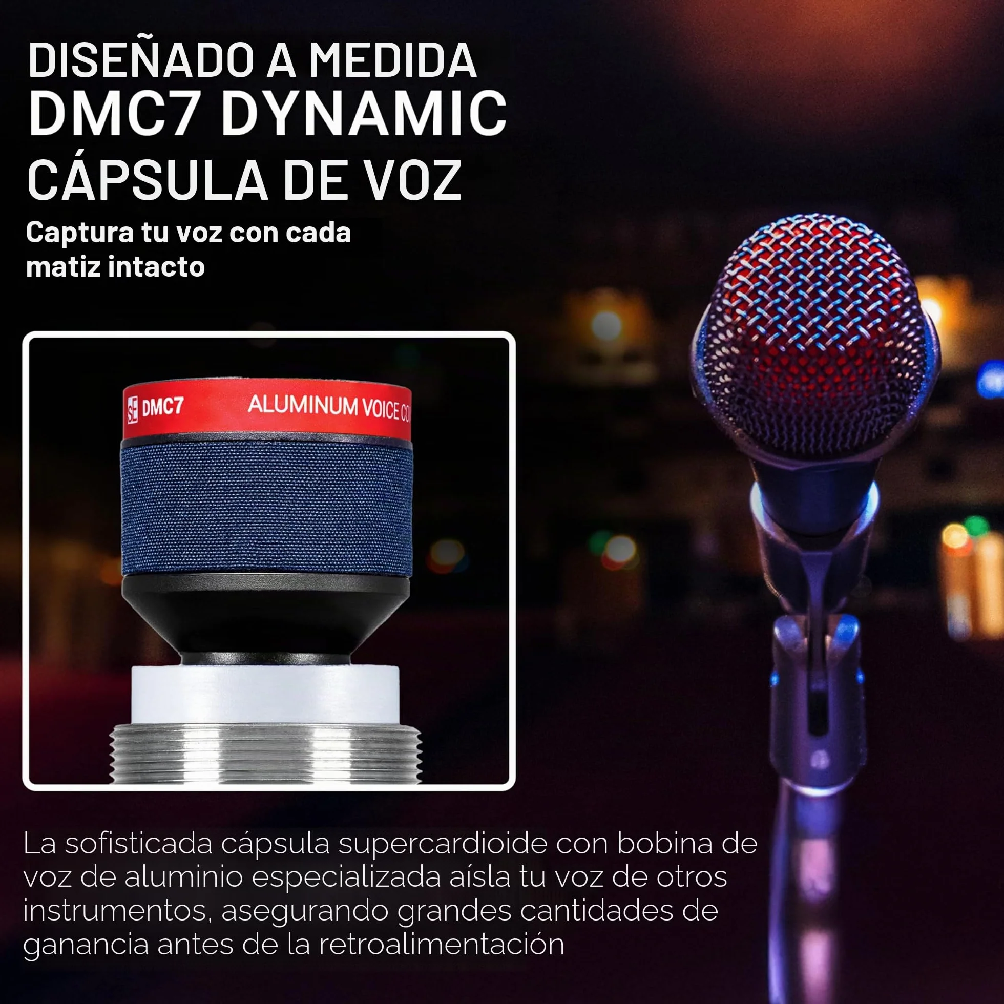 SE Electronics V7 Micrófono de Mano dinámico supercardioide, Negro