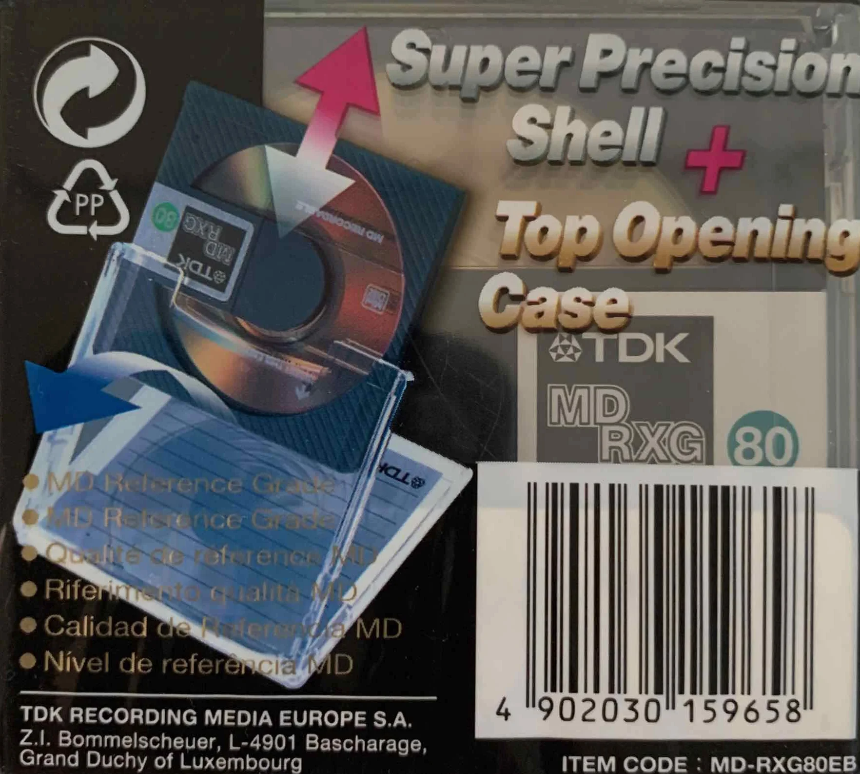 TDK Recordable Minidisc Minutes MD-RXG