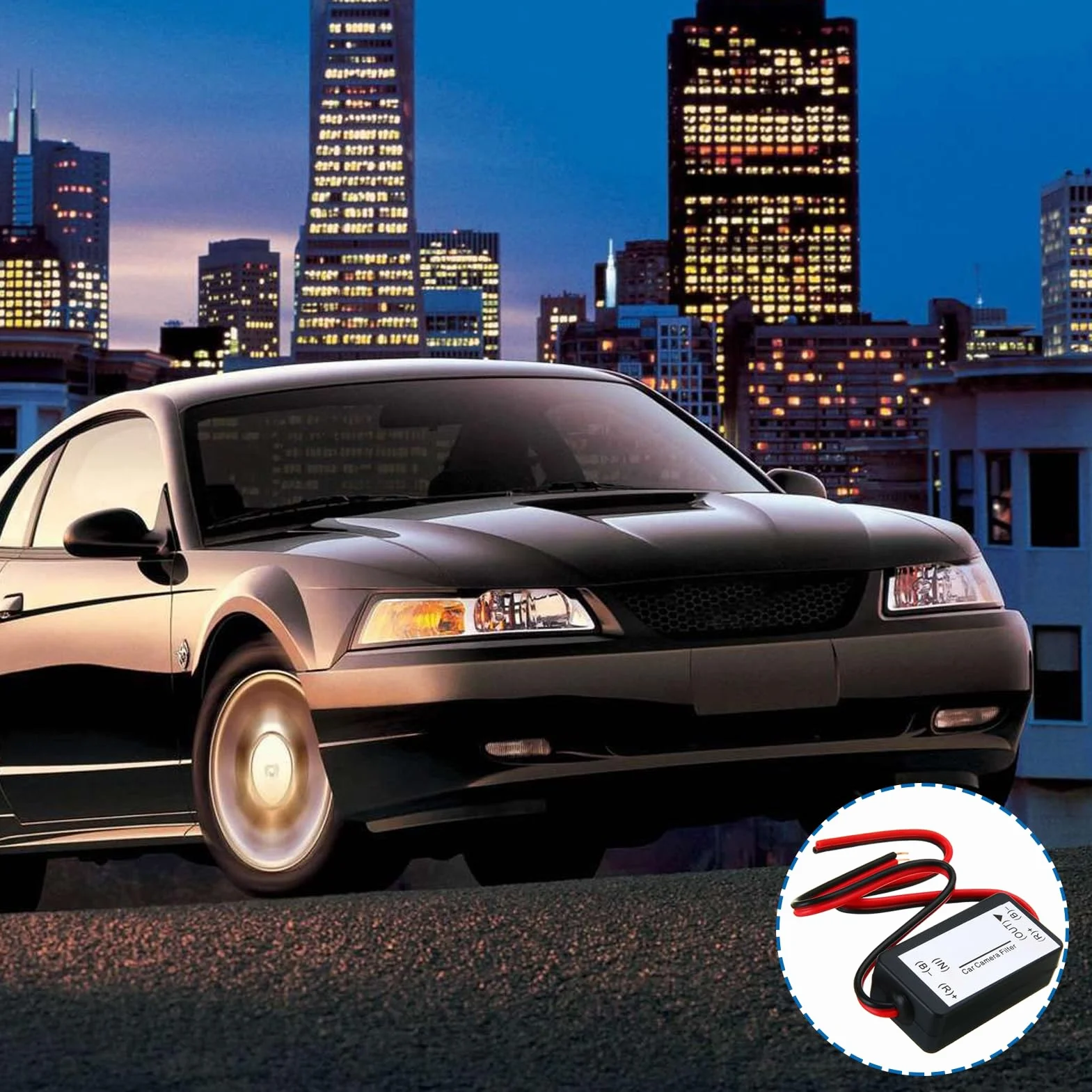 Filtro De Cámara De Visión Trasera para Coche, Filtro De Señal 12 V DC, Condensador Y Rectificador para Cámara De Visión Trasera Inversa, Solución Antiparpadeo Respaldo, para VW, Skoda, Audi, BMW