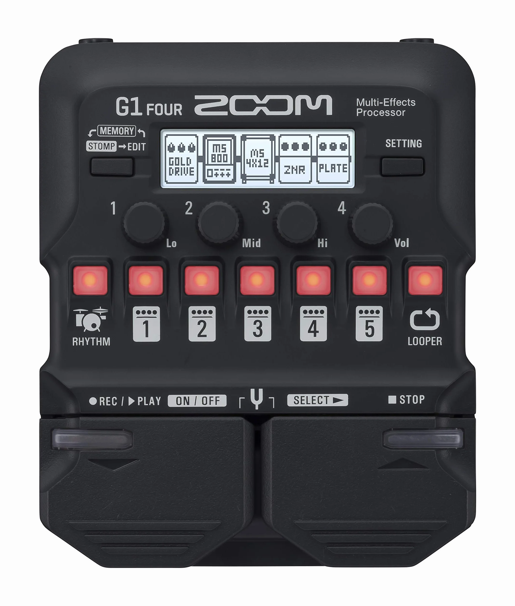 Zoom, Pedal de Efectos para Guitarra, 6 cm, Negro