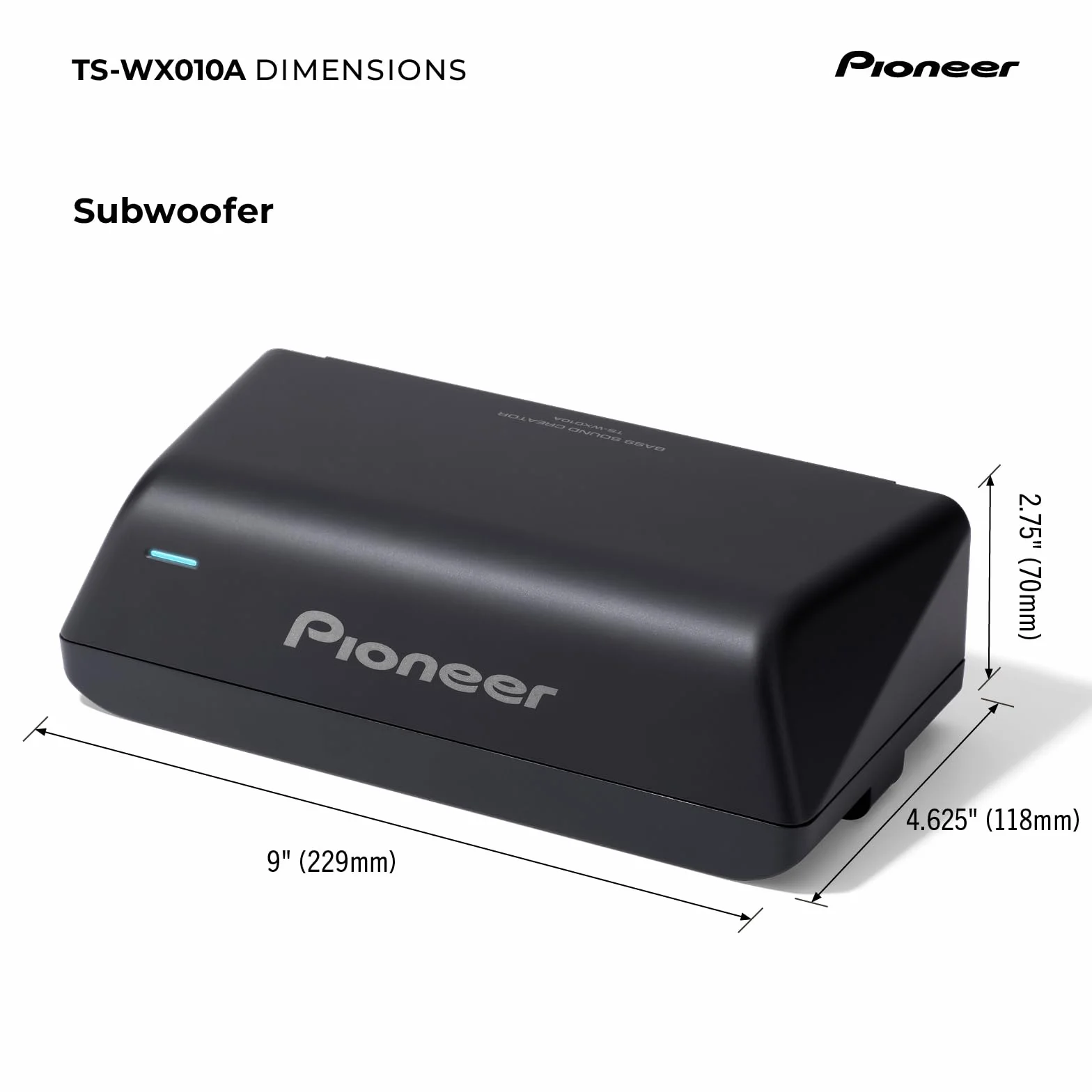 PIONEER TS-WX010A Subwoofer Activo Amplificador Clase D 160W