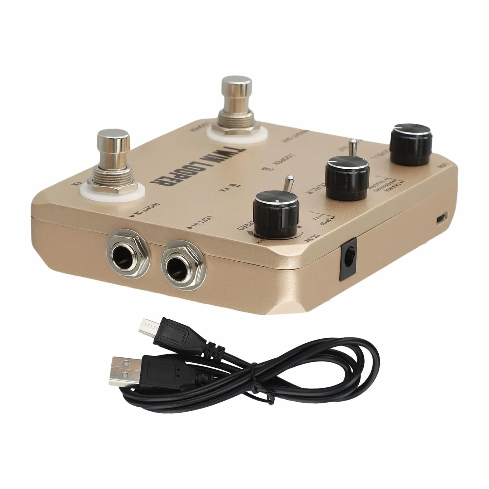 Pedal de guitarra eléctrica Loop Station Rowin Looper con 11 opciones de reproducción y bucle de 10 minutos para una creatividad sin fin