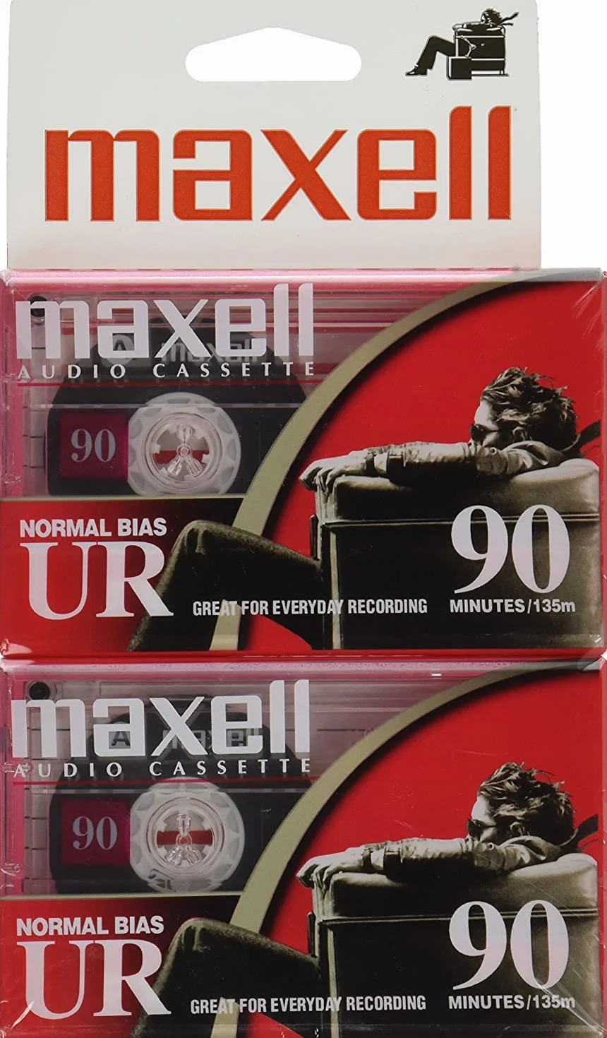 Maxell UR-90 Cinta de casete de audio 90 min 2 unidades IEC tipo 1