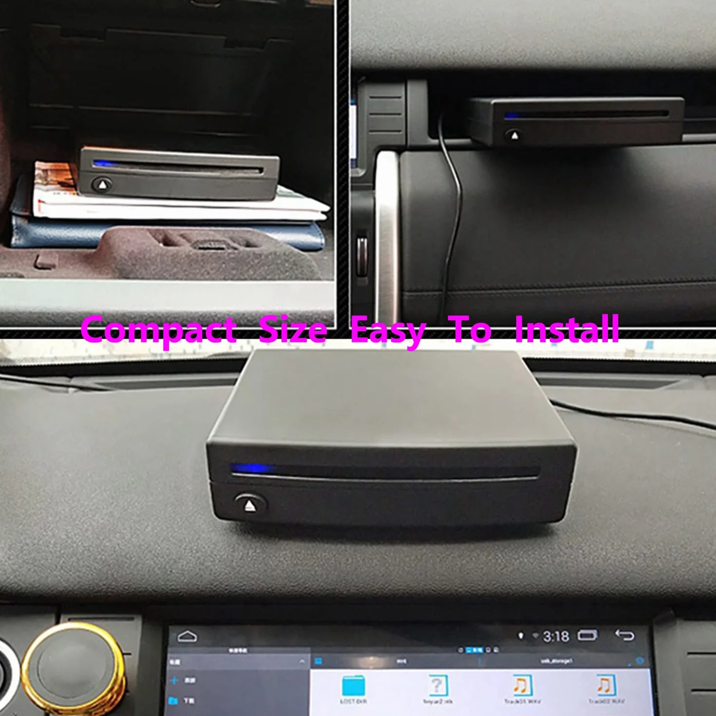 Reproductor de CD universal externo USB para coche con navegación Android