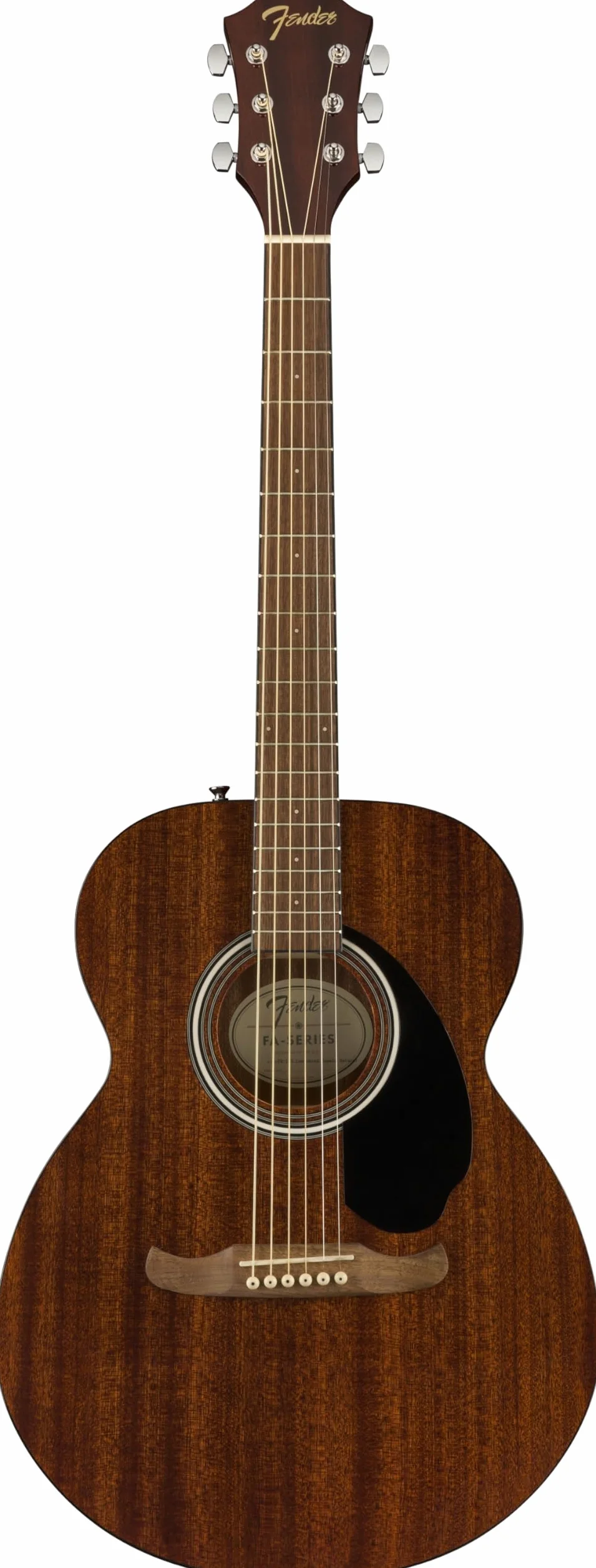 Fender FA-135 Guitarra Acústica Concert, Cuerpo Completamente de Caoba, Diapasón de Nogal, Mástil de Nato, Cabeza Moderna 3&3, Puente Viking, Natural