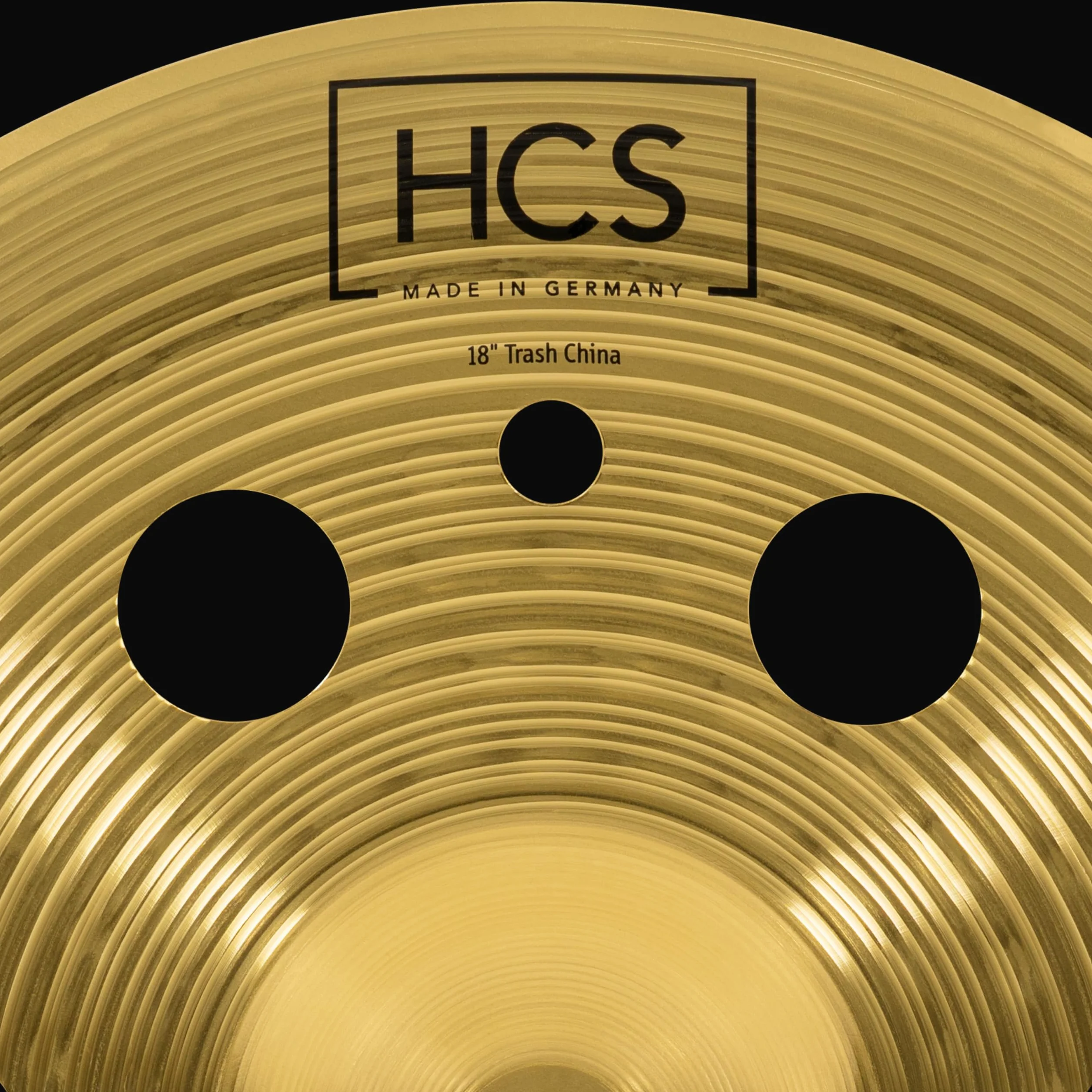 Meinl Cymbals HCS Plato Trash China de 18 pulgadas (45,72cm) con Agujeros – Platillos de Batería – Latón, Acabado Tradicional (HCS18TRCH)