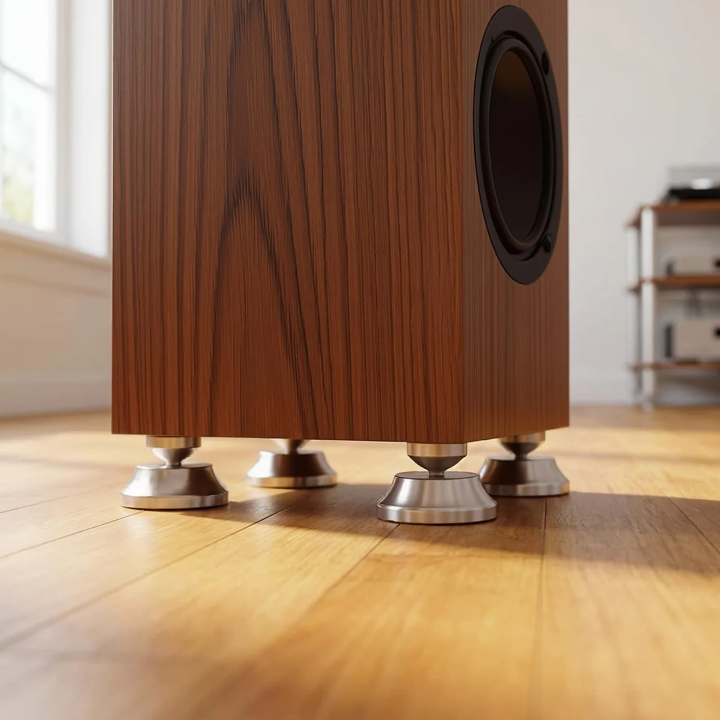 Almohadillas para altavoces de 20 mm, aluminio sólido, amortiguadores de vibraciones HiFi