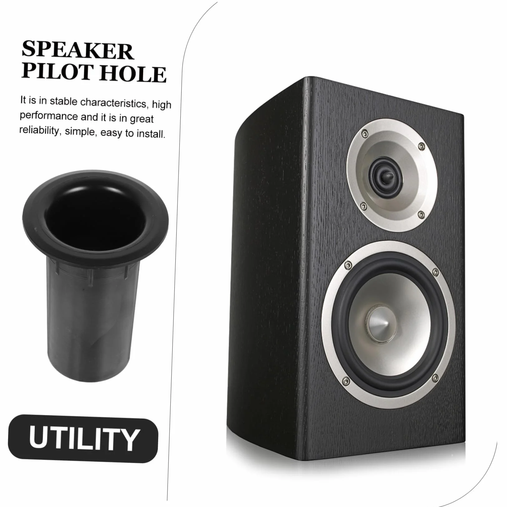 Altavoz de Tubo de Puerto Bass Reflex 12 Piezas Plástico Negro para Subwoofer