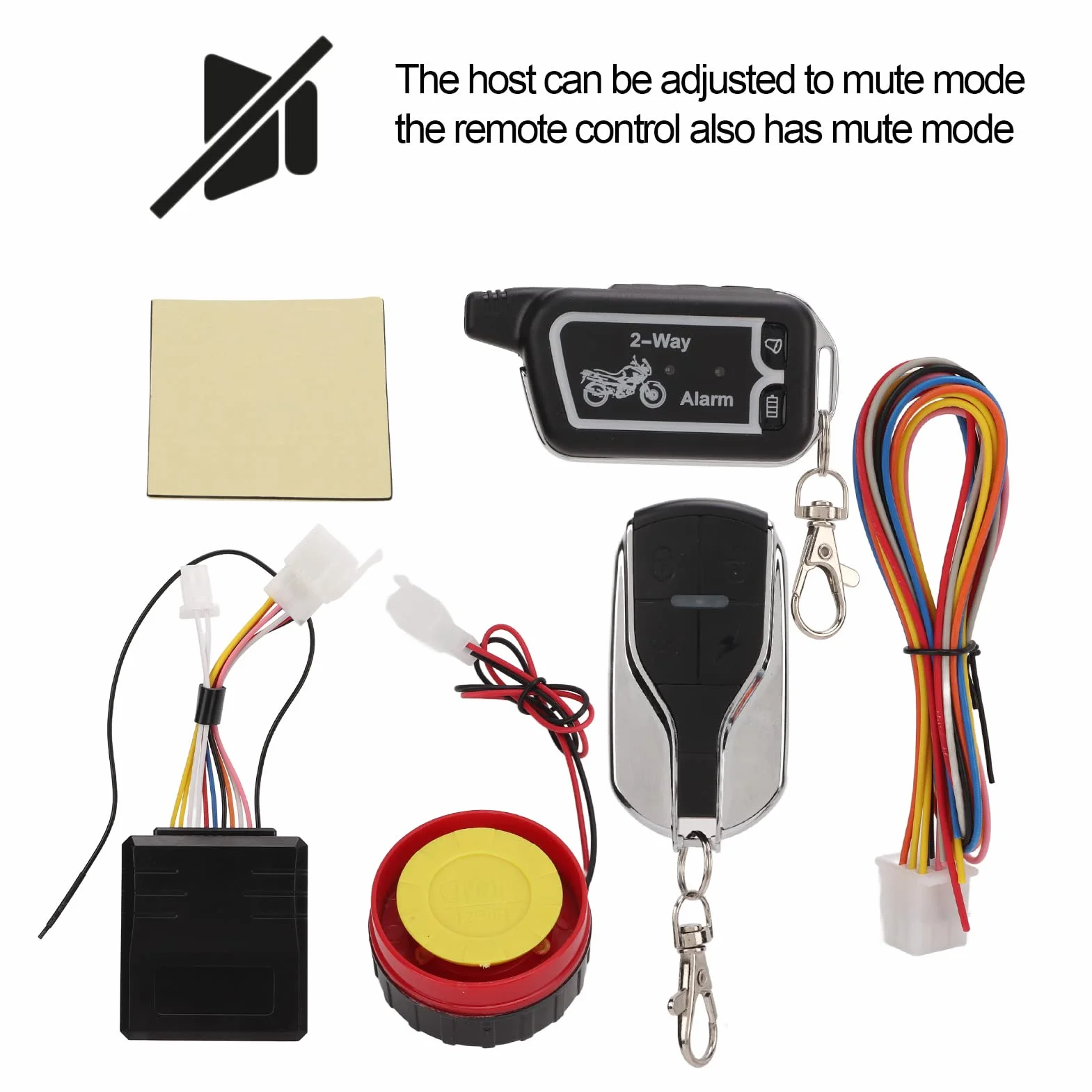 Sistema de Alarma de 2 Vías para Motocicleta, Alerta de Sonido de Vibración Antirrobo, Control Remoto LCD, Ahorro de Energía Antirrobo