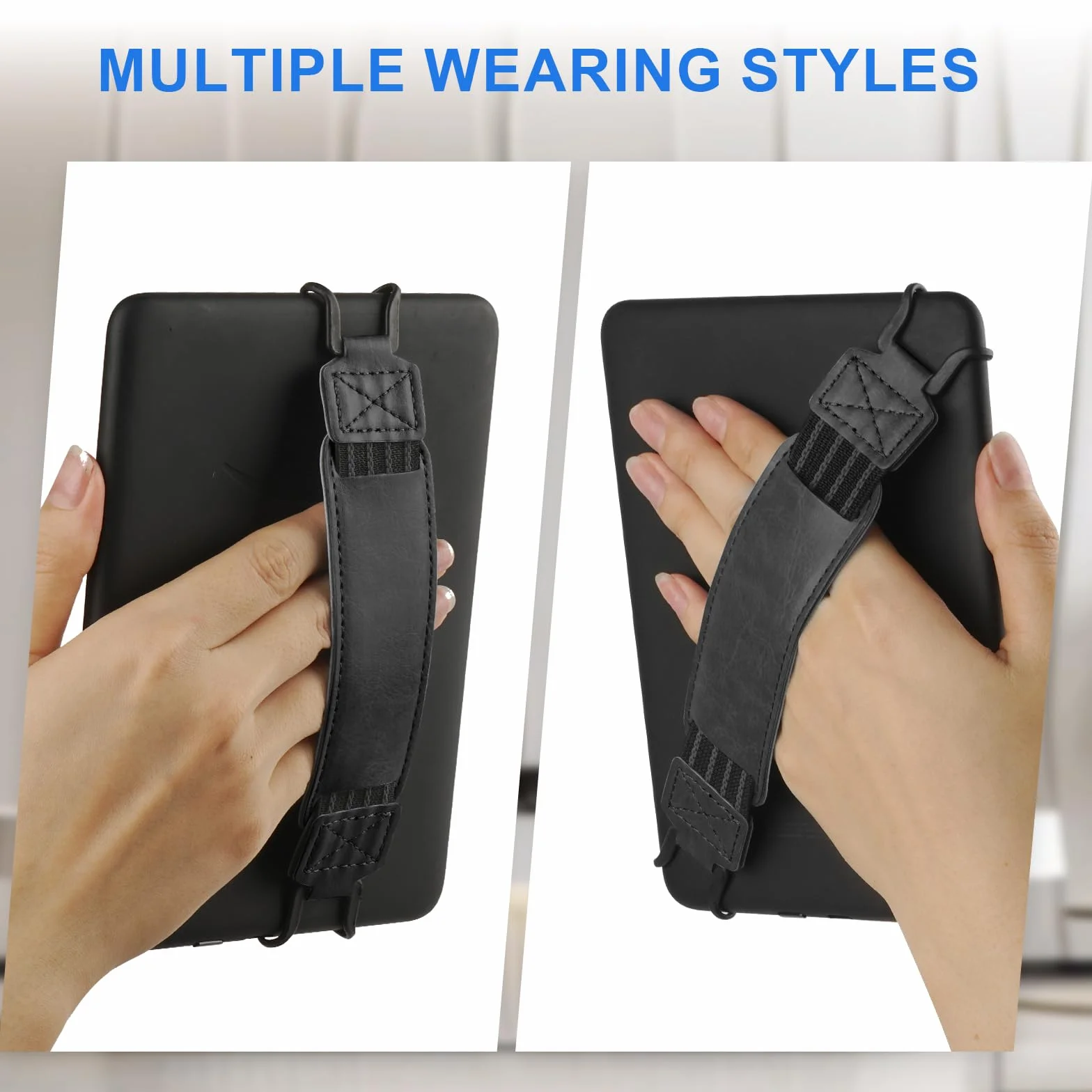 Universal Soft Hand Strap para eReader 6-7 Pulgadas Compatible con Kindle/Kobo/Pocketbook/Tolino/Sony/Paperwhite/Nook Negro